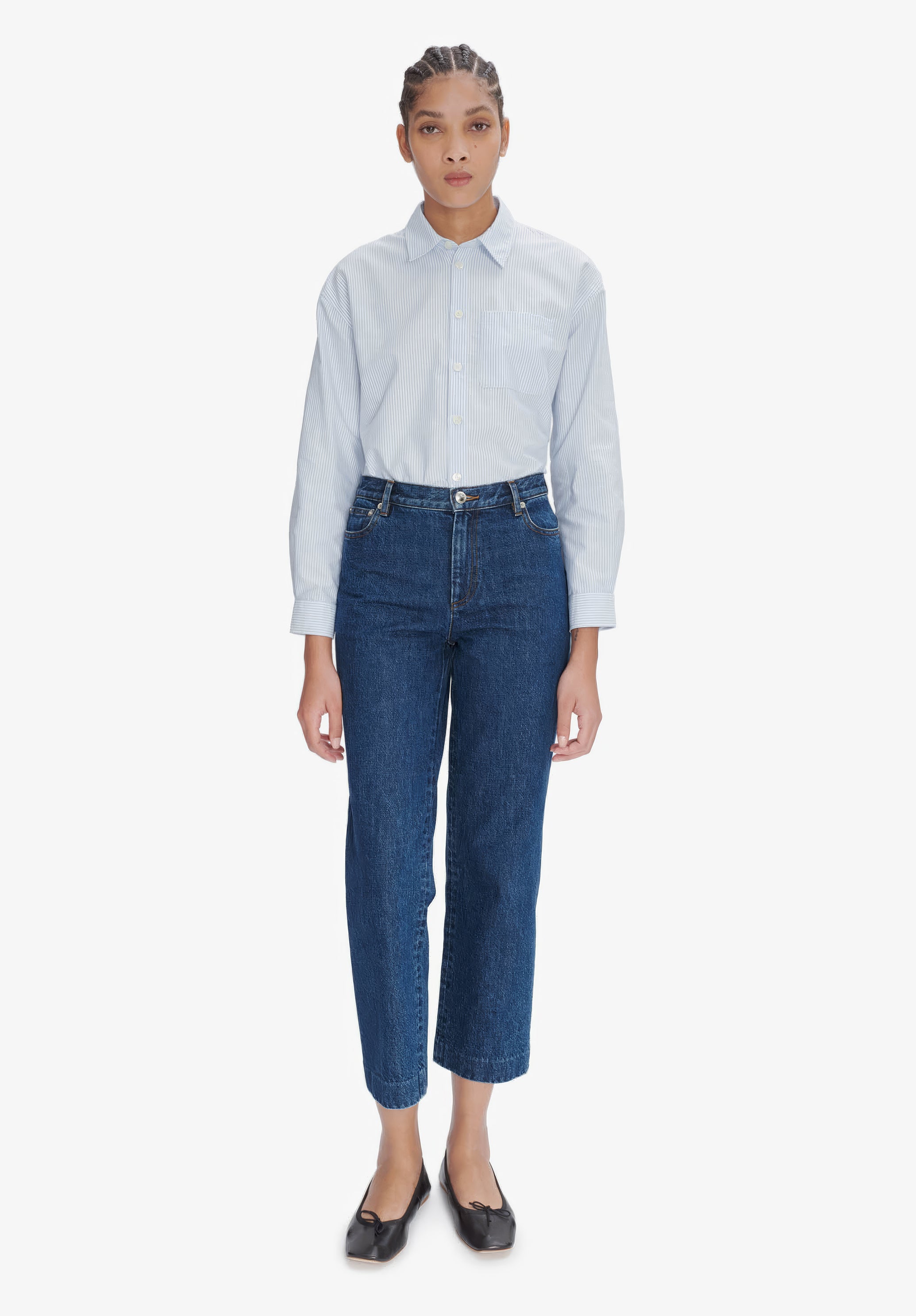 A.P.C. New Sailor Jeans 7/8 High Waist Gr.27 Bio-Baumwolle