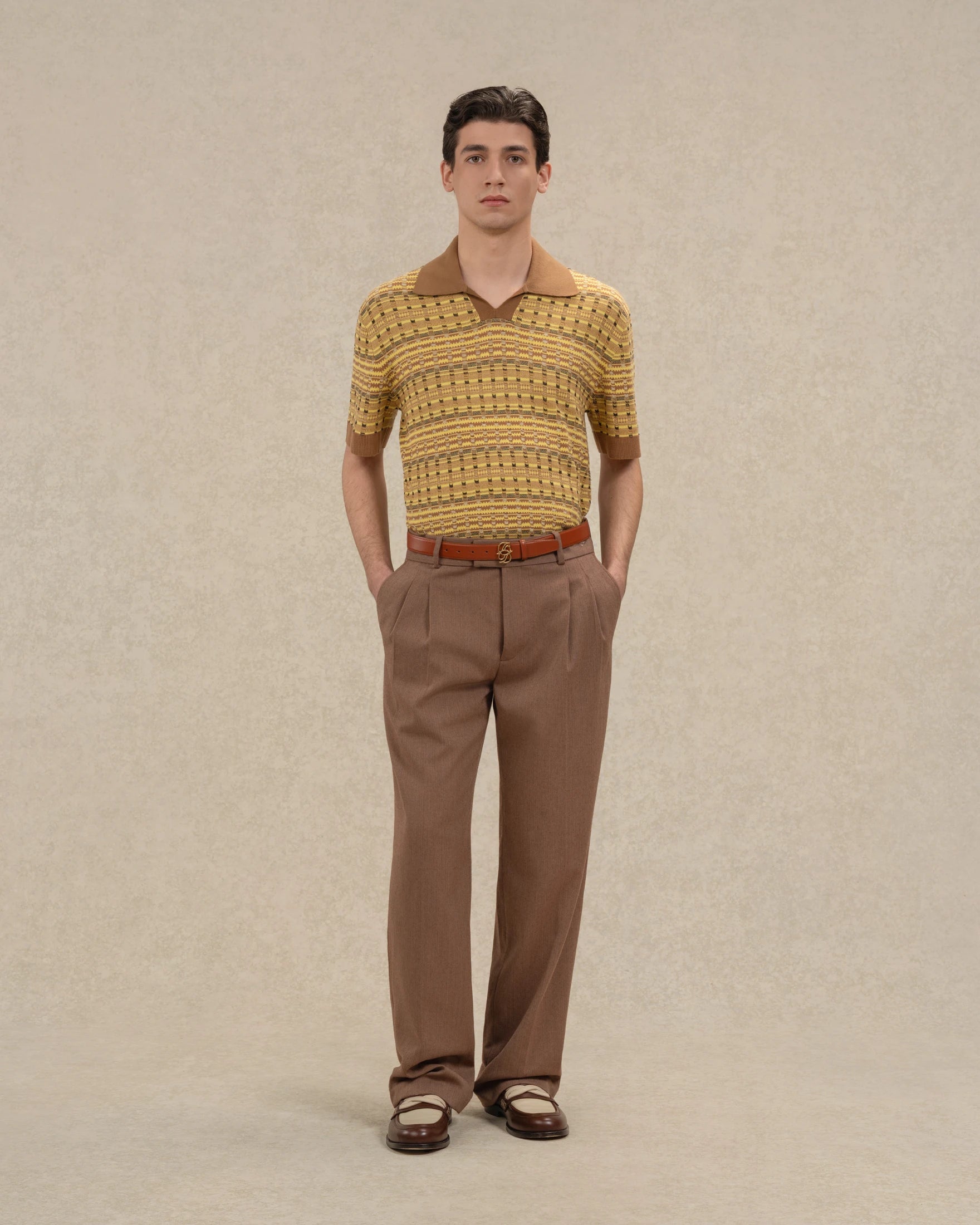 Drôle De Monsieur Polo Maille Coogie Polo Gelb Baumwolle
