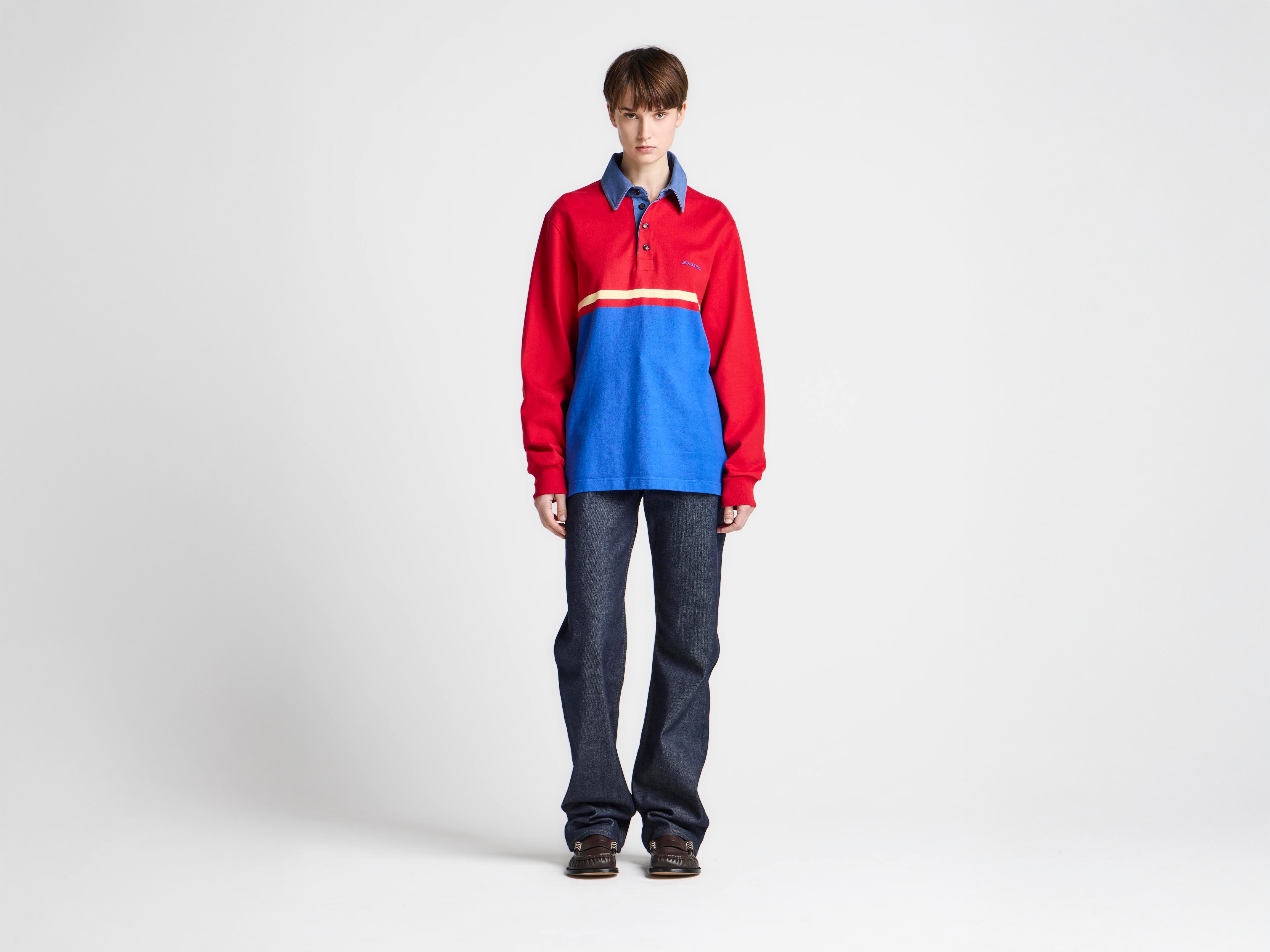 J.W.Anderson Contrast Polo Off White Navy