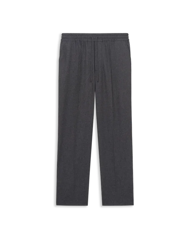 Drôle De Monsieur Le Pantalon Flanelle Hose Wolle Grau