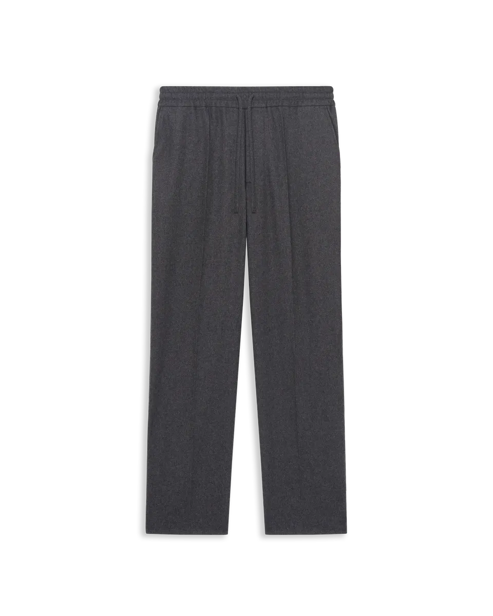 Drôle De Monsieur Le Pantalon Flanelle Hose Wolle Grau