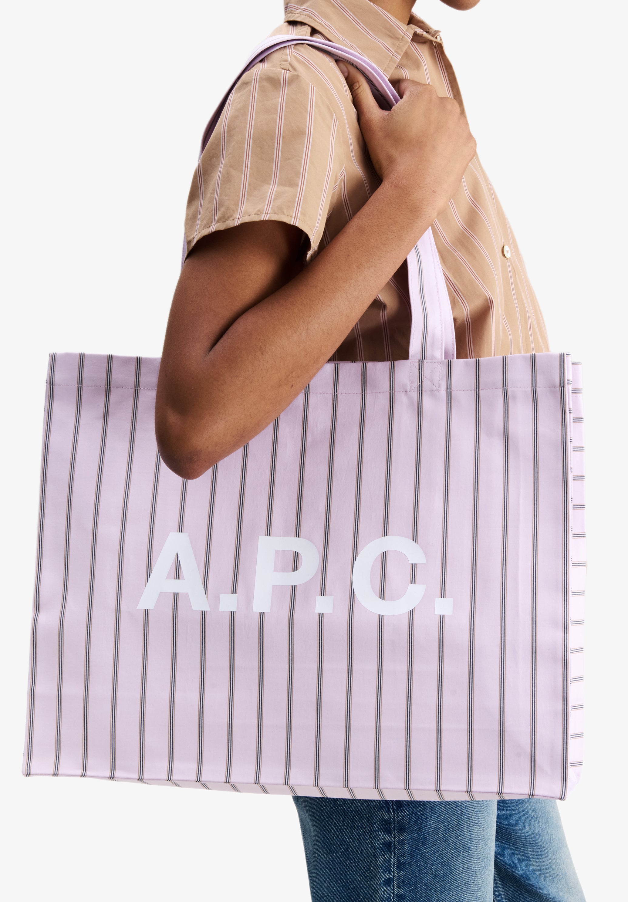 A.P.C. Diane Shopping-Tasche rosa Baumwolle 45cm
