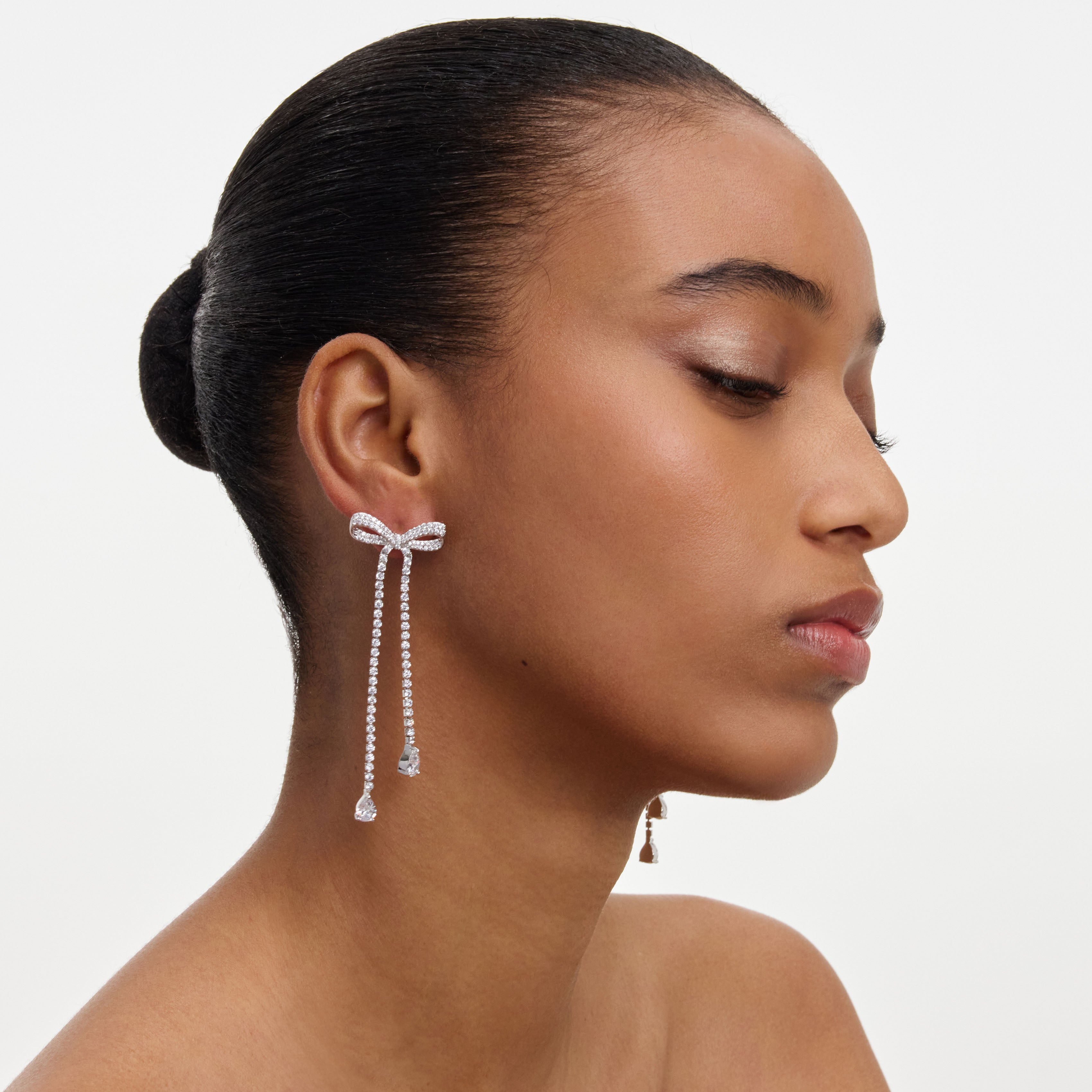 Self Portrait Crystal Bow Ohrringe Silber Kristall