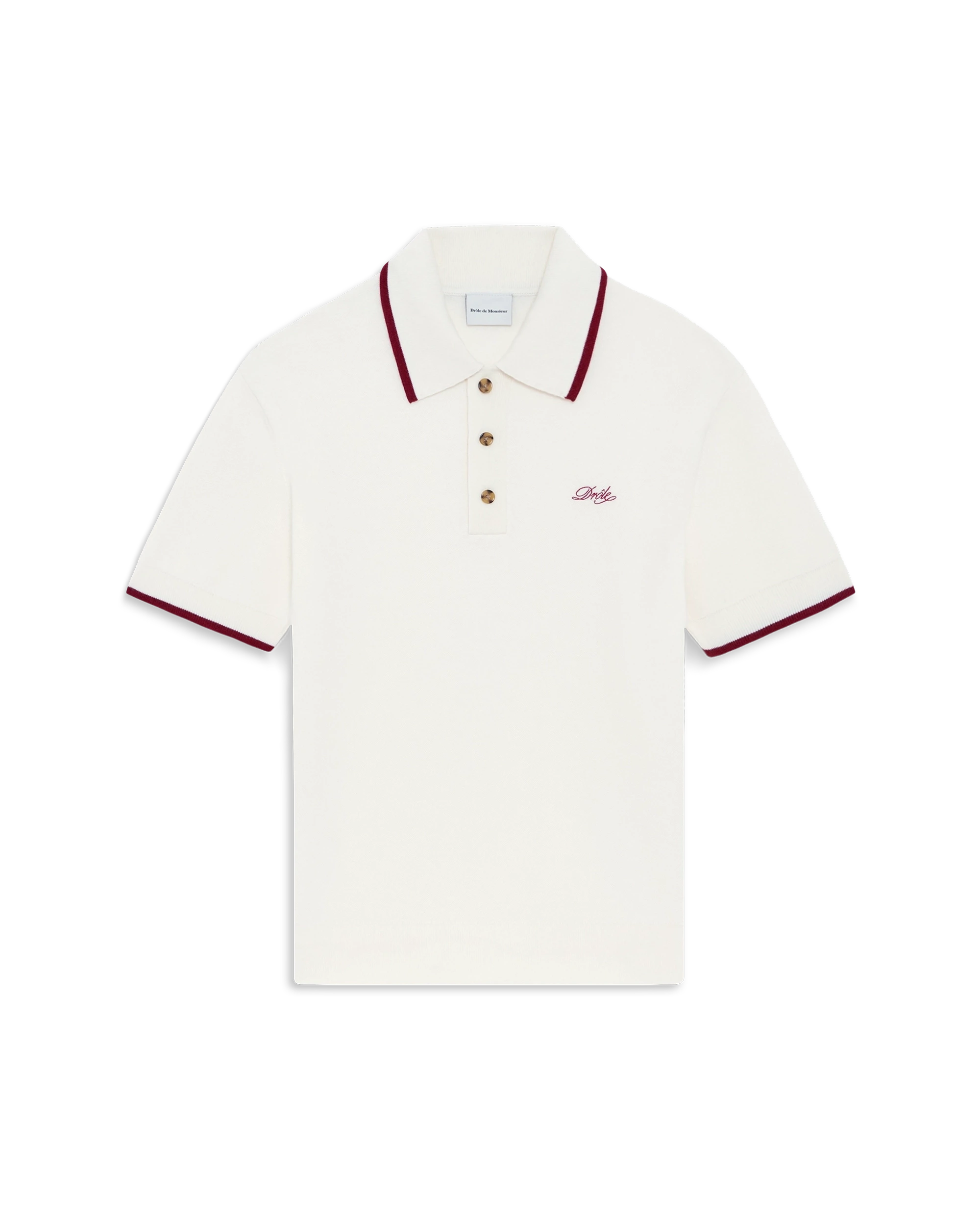 Drôle De Monsieur Drôle Polo Kurzarm Off White Merino