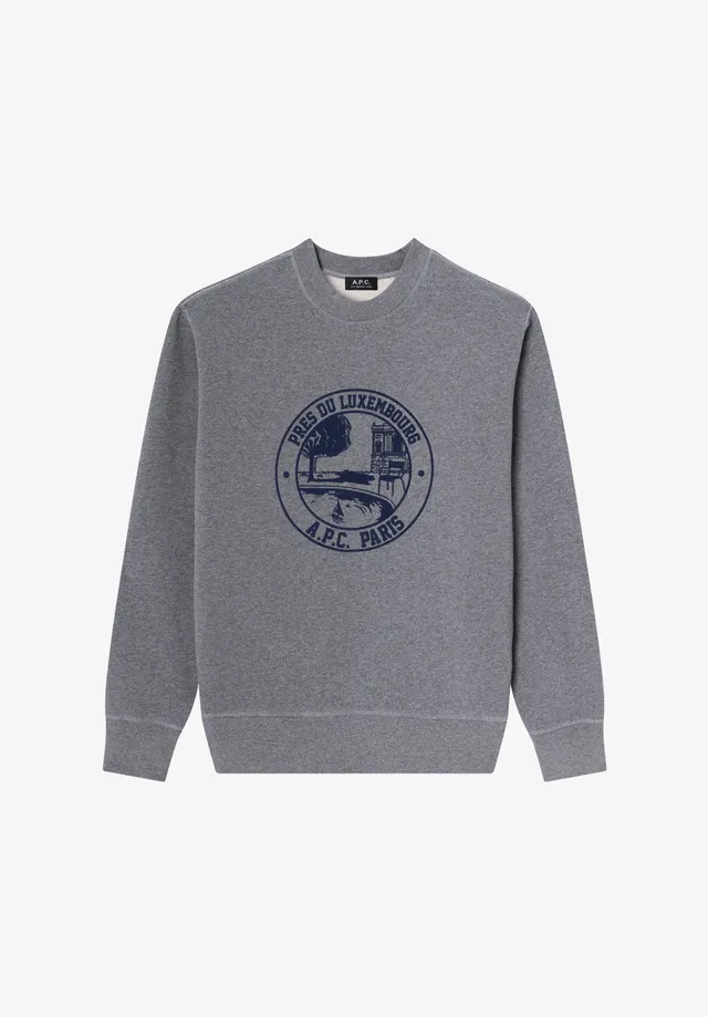 A.P.C. Garten-Logo Sweatshirt schwarz Bio-Baumwolle