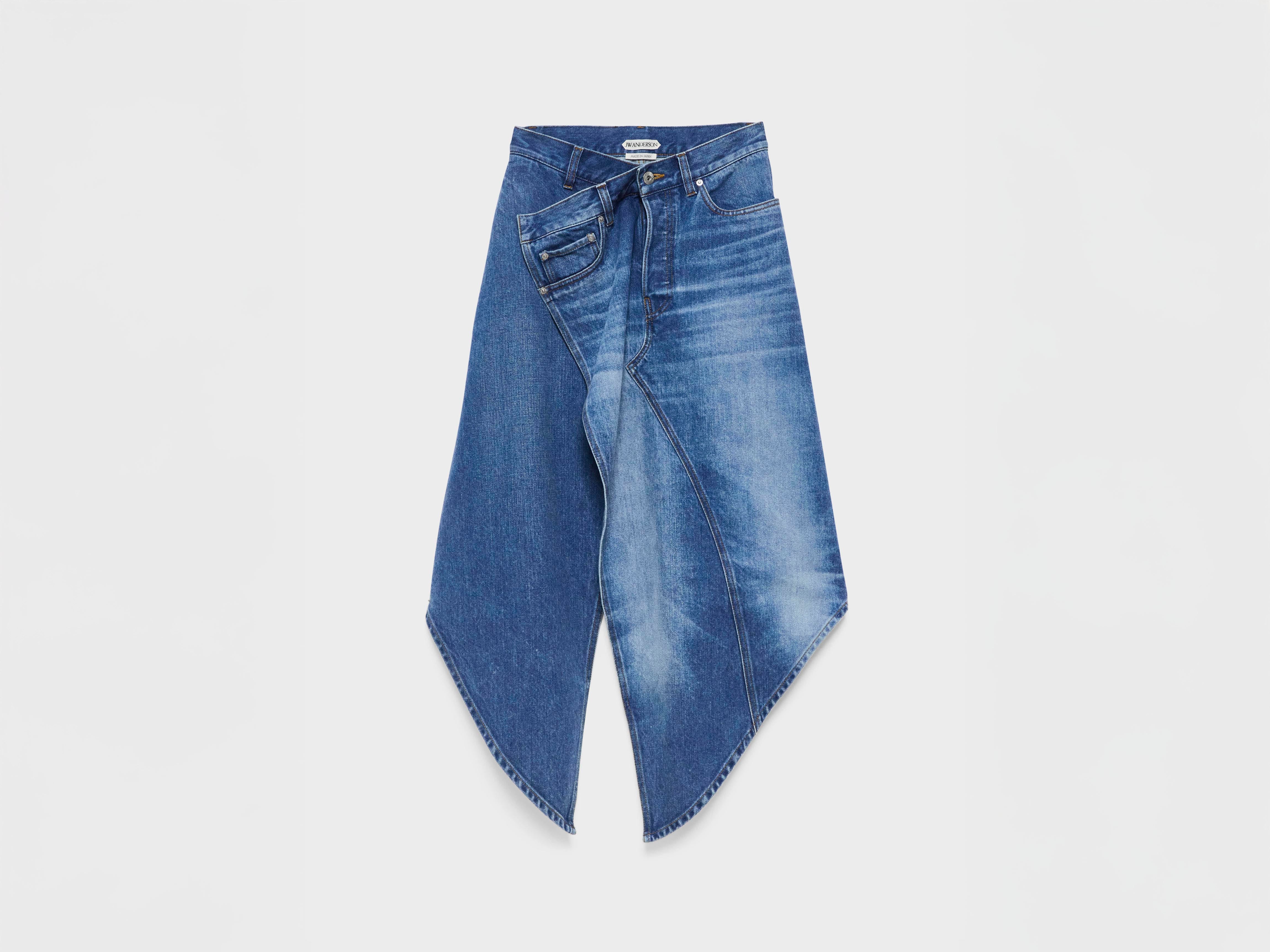 J.W.Anderson Drop Front Rock Vintage Blue Denim Damen