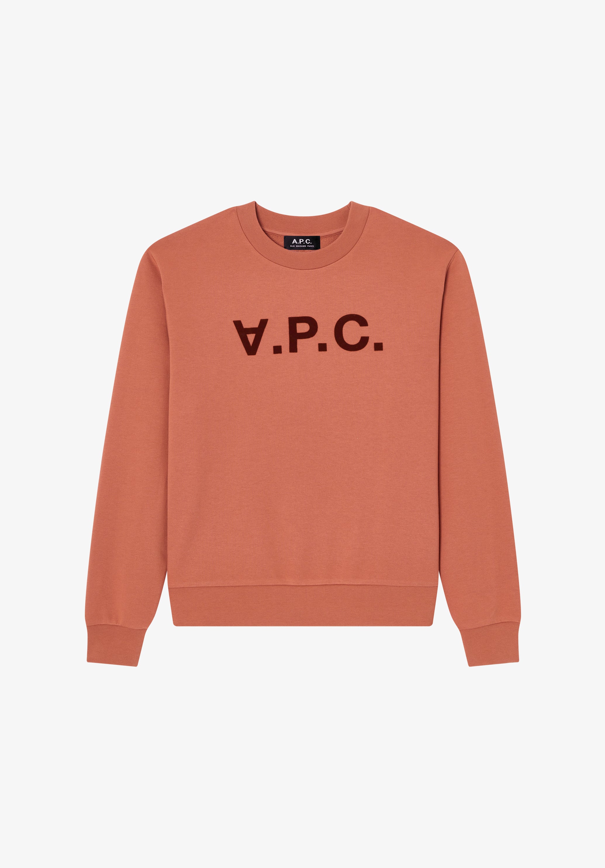 A.P.C. V.P.C. Sweatshirt ziegelrot Bio-Baumwolle