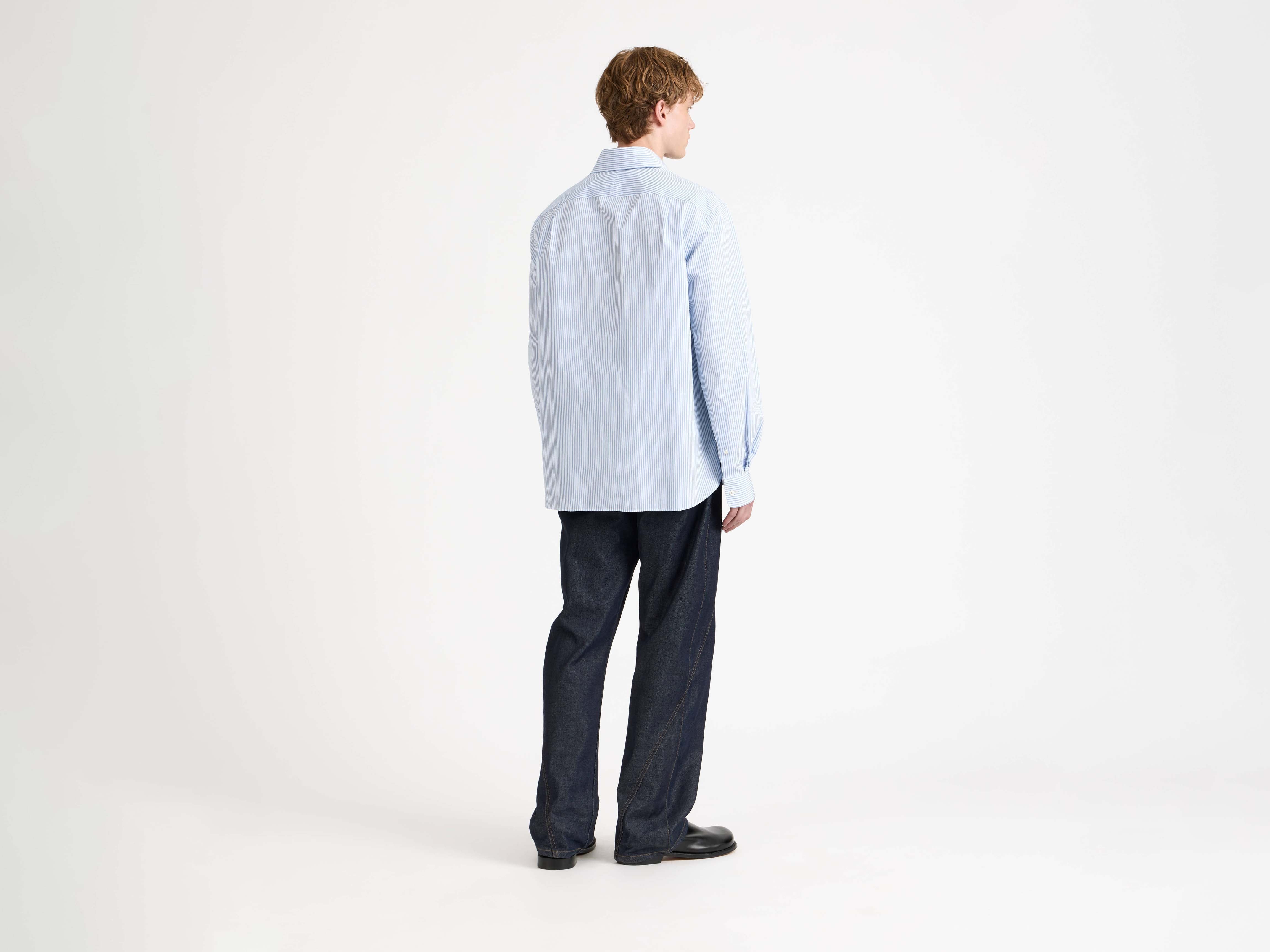 J.W.Anderson Dress Shirt Hemd Blau Weiß Poplin