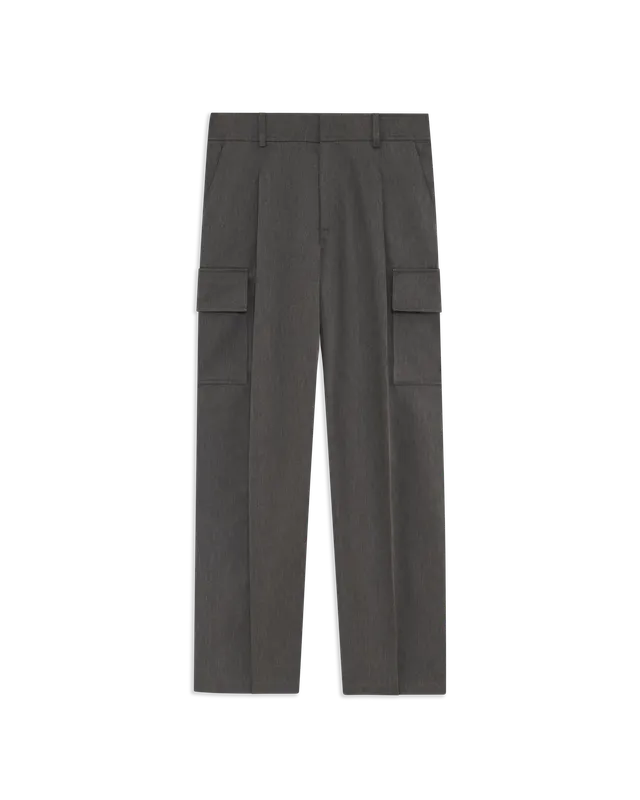 Drôle De Monsieur Cargo Pants Cargohose Grau Baumwollmix