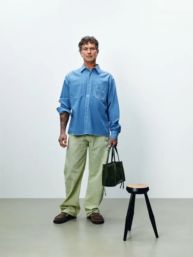 J.W.Anderson Oversized Shirt Hemd French Blue Baumwolle
