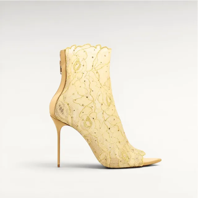 Gedebe Bella Bootie Stiefelette Spitze Open-Toe