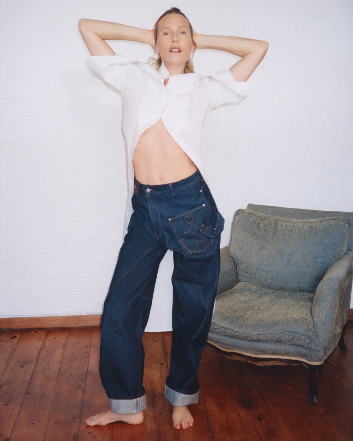 J.W.Anderson Jeans Twisted Workwear Jeans Damen Indigo