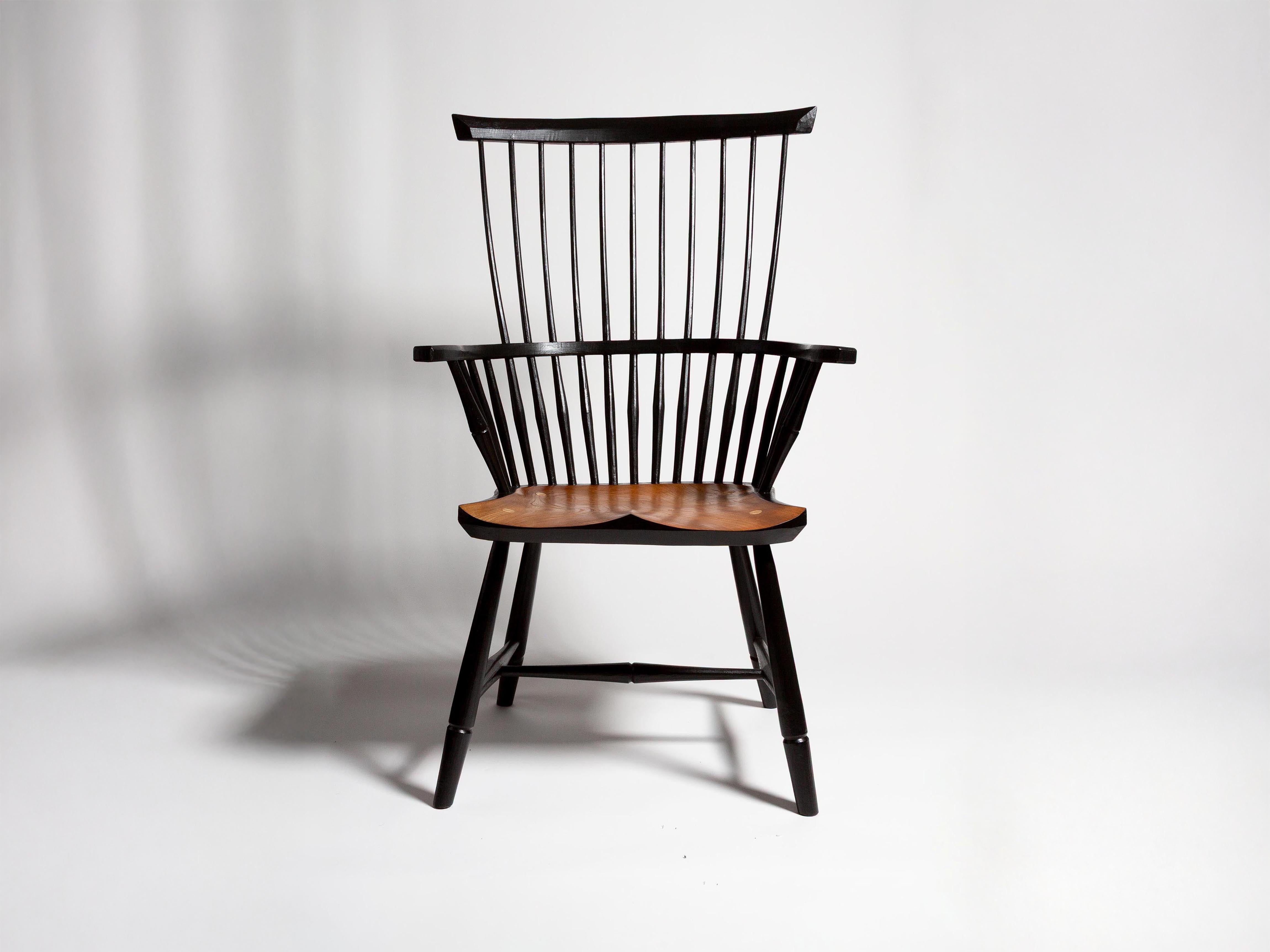 J.W.Anderson Furniture English Armchair Sessel Schwarz Holz
