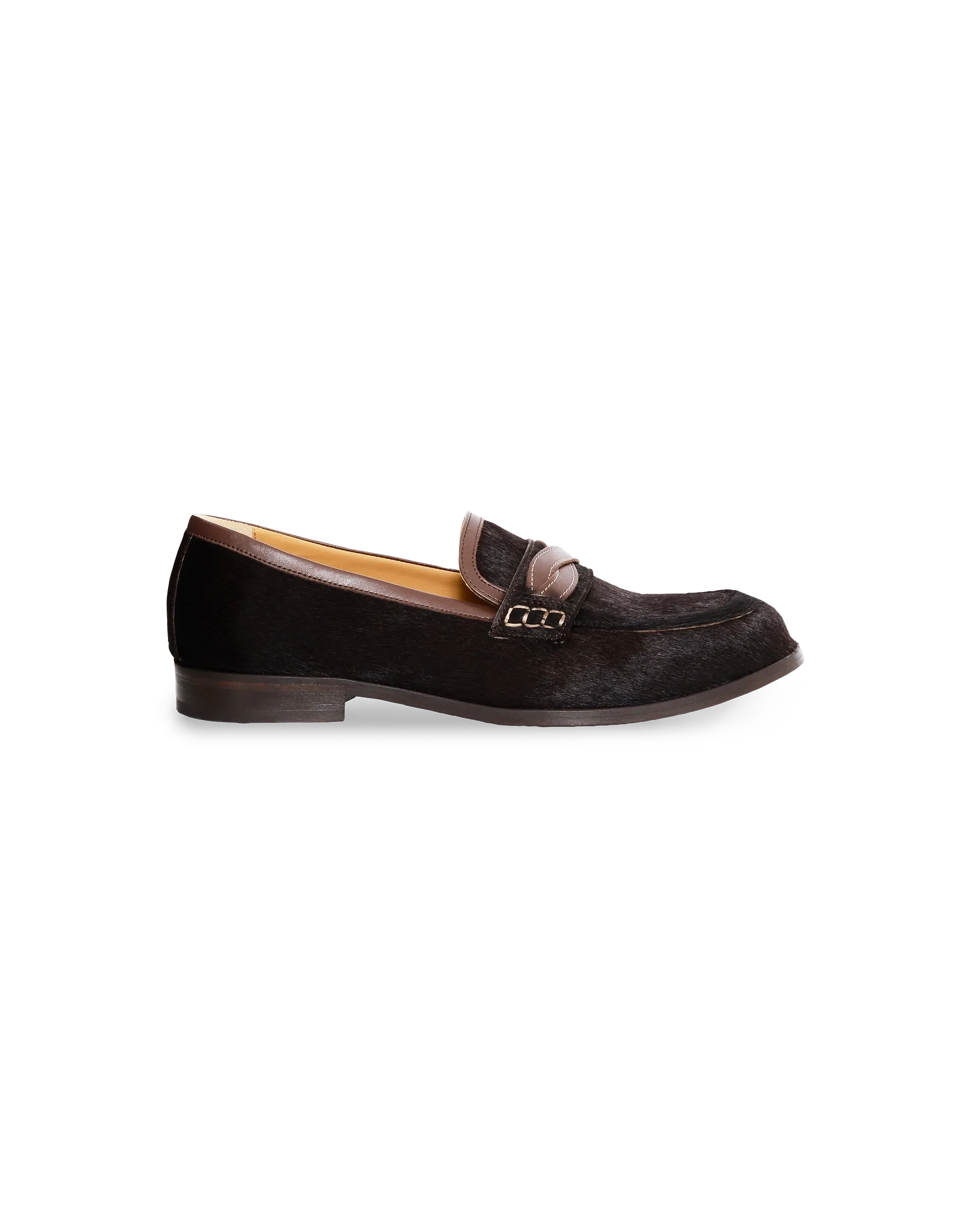 Drôle De Monsieur Mocassin Tresse Loafer Dunkelbraun Leder