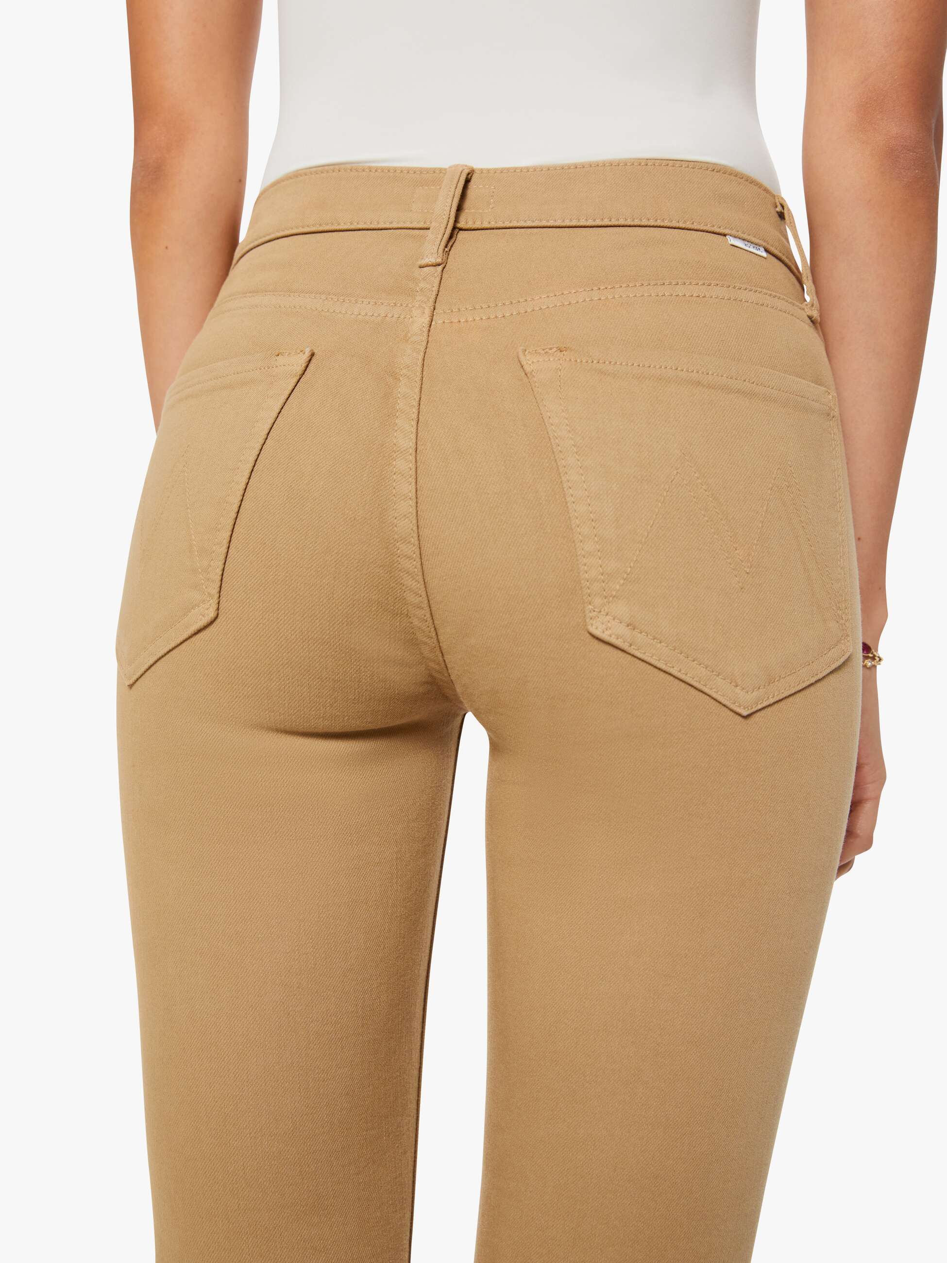 Mother The Mid Rise Dazzler Ankle Fray Jeans Prairie Sand