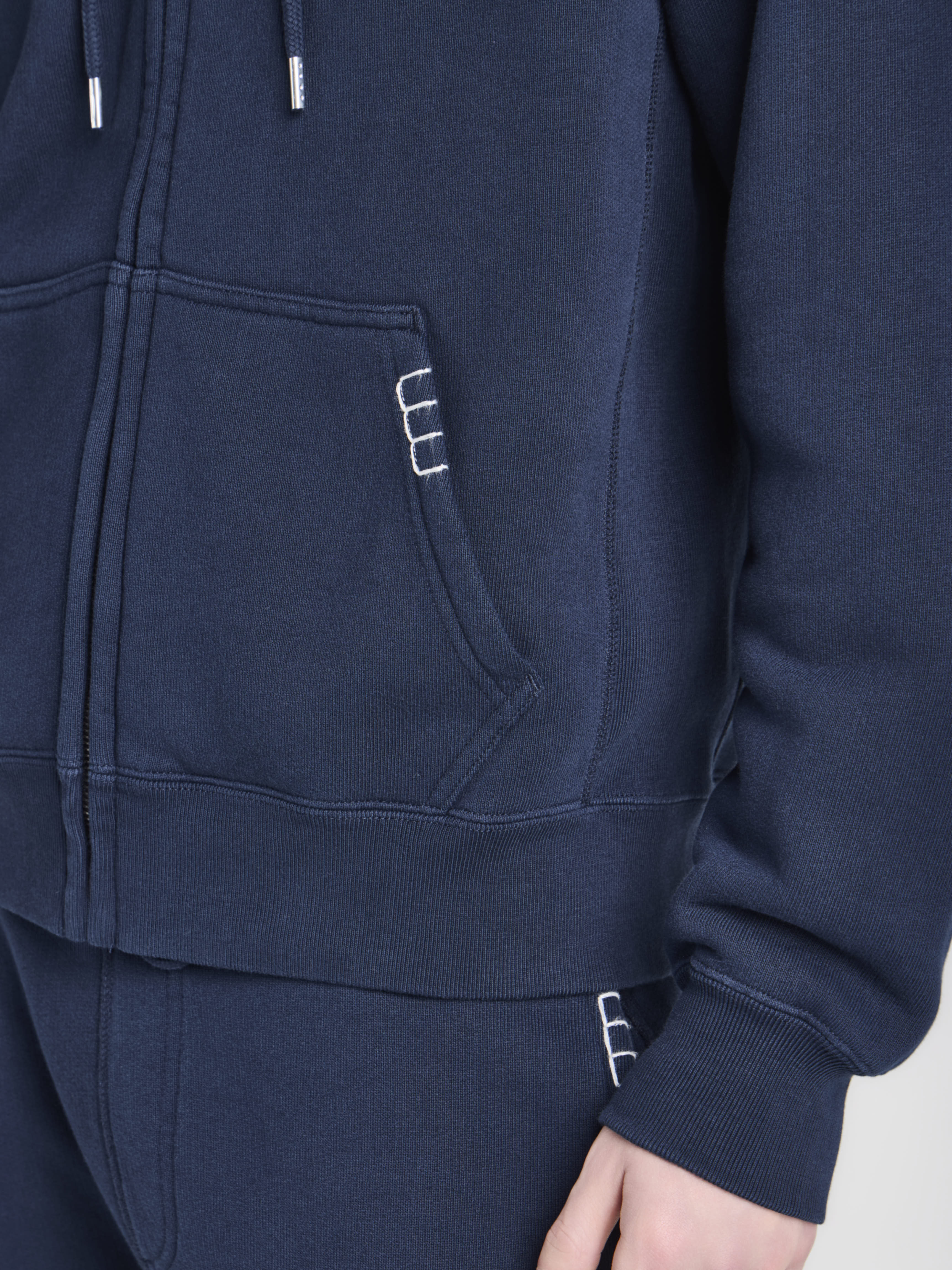 J.W.Anderson Front Zip Hoodie Navy Kapuzenjacke Herren