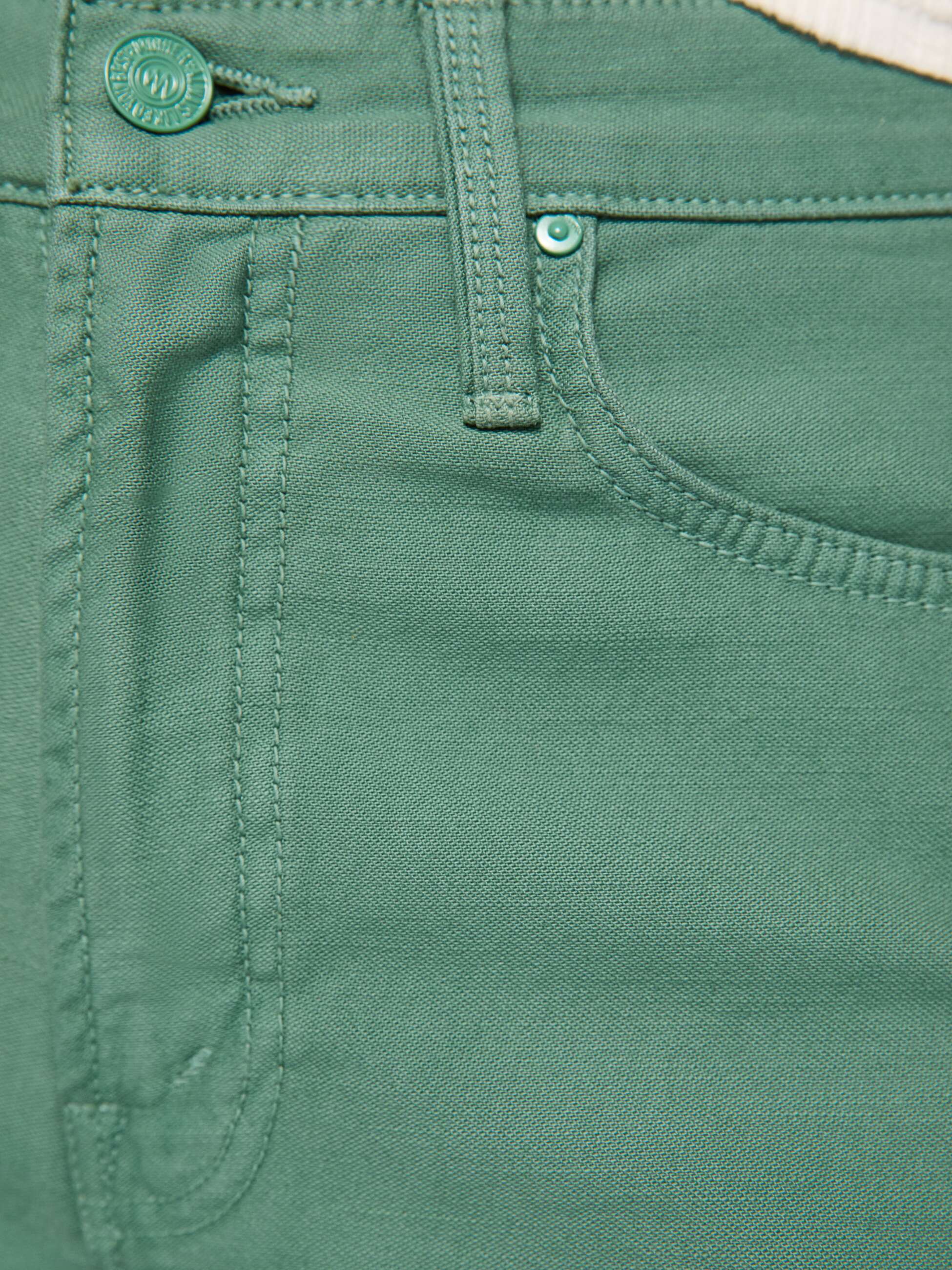 MOTHER The Ditcher Roller Zip Skimp Hose Dark Ivy
