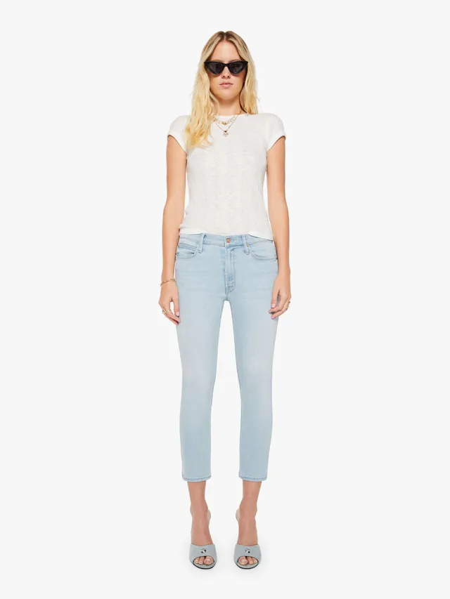Mother Denim Mid Rise Dazzler Crop Jeans Pretty Please