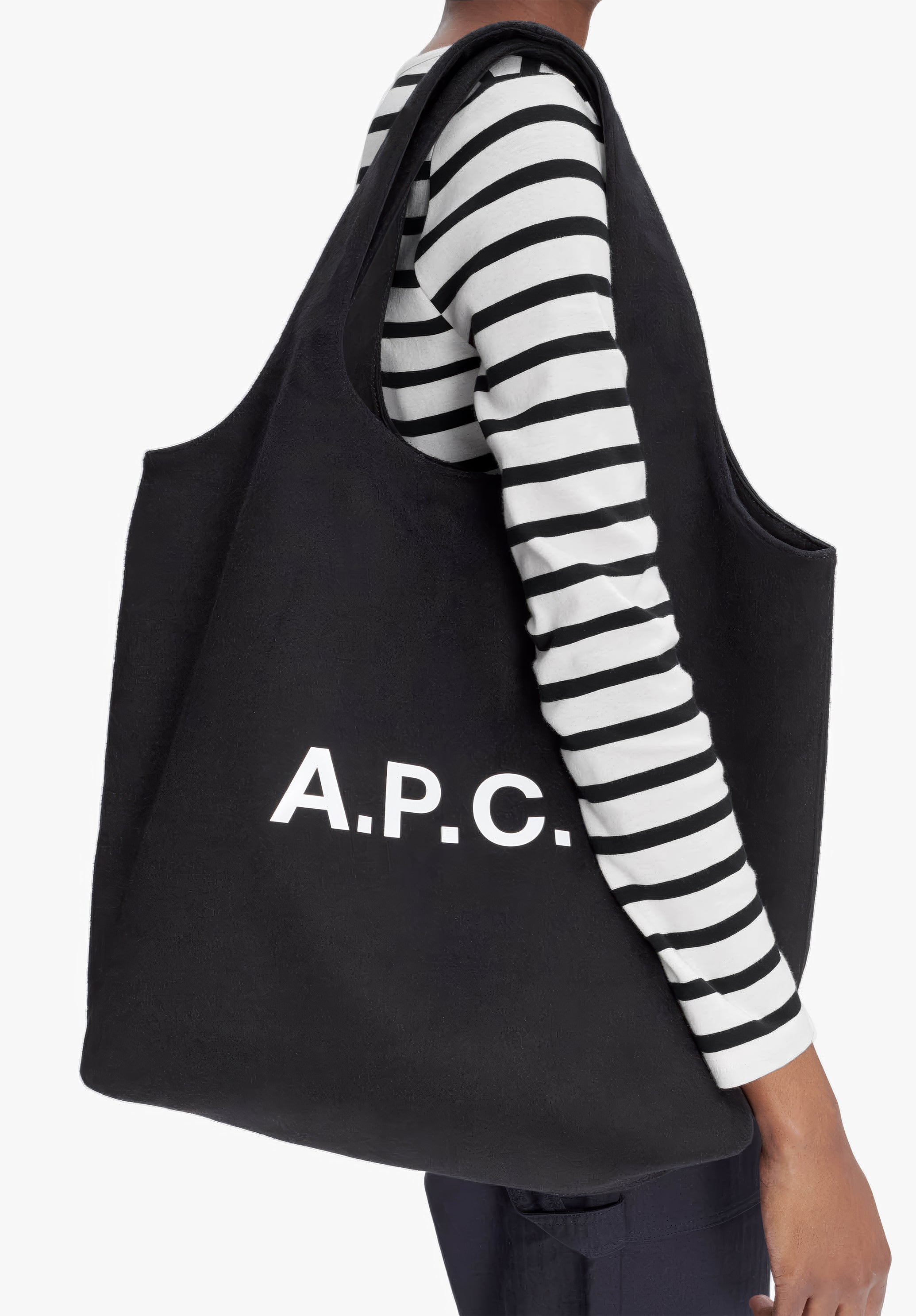 A.P.C. Ninon Stoffbeutel TU weiß Logo
