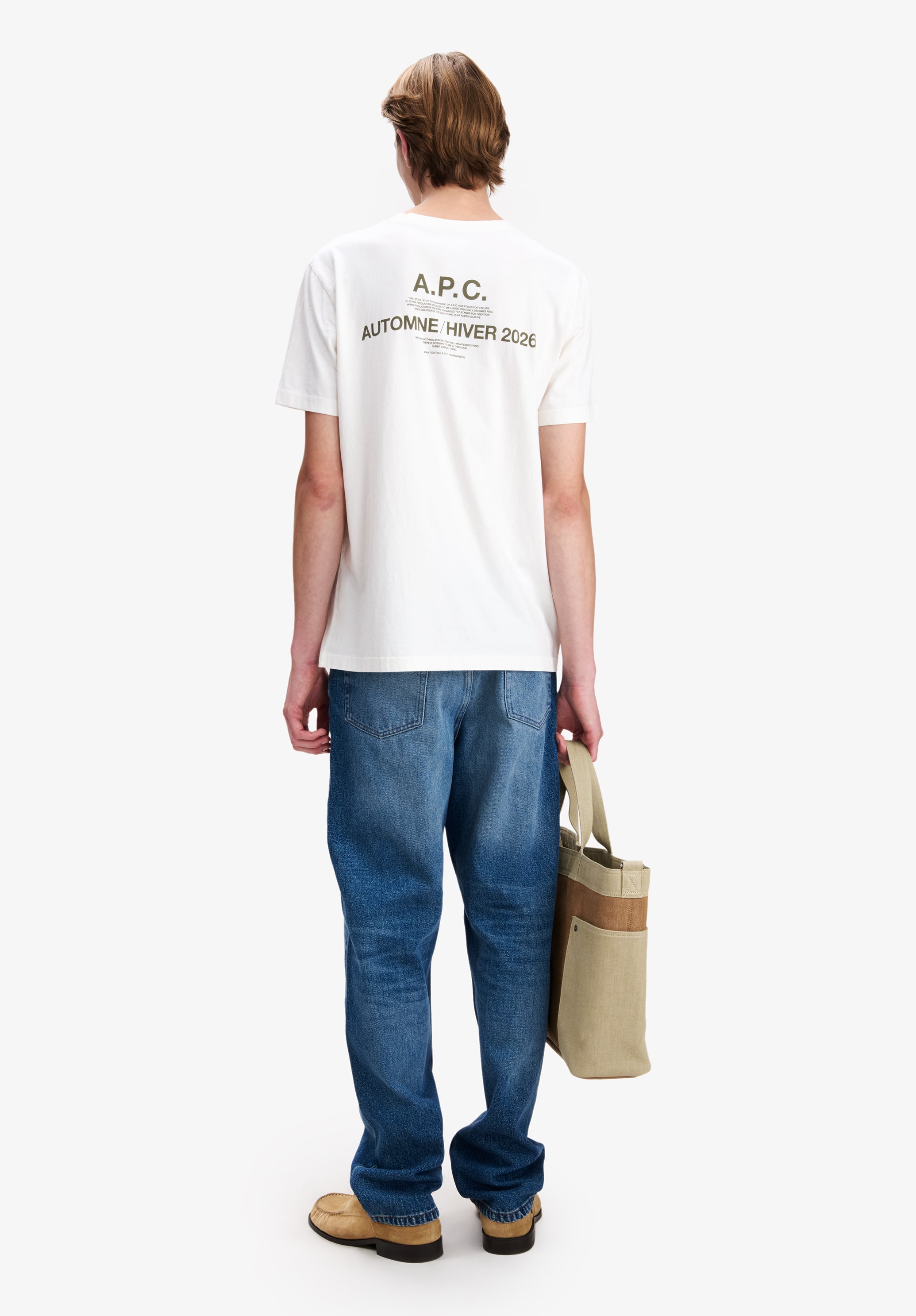 A.P.C. Herbst 26 T-Shirt cremeweiß Bio M