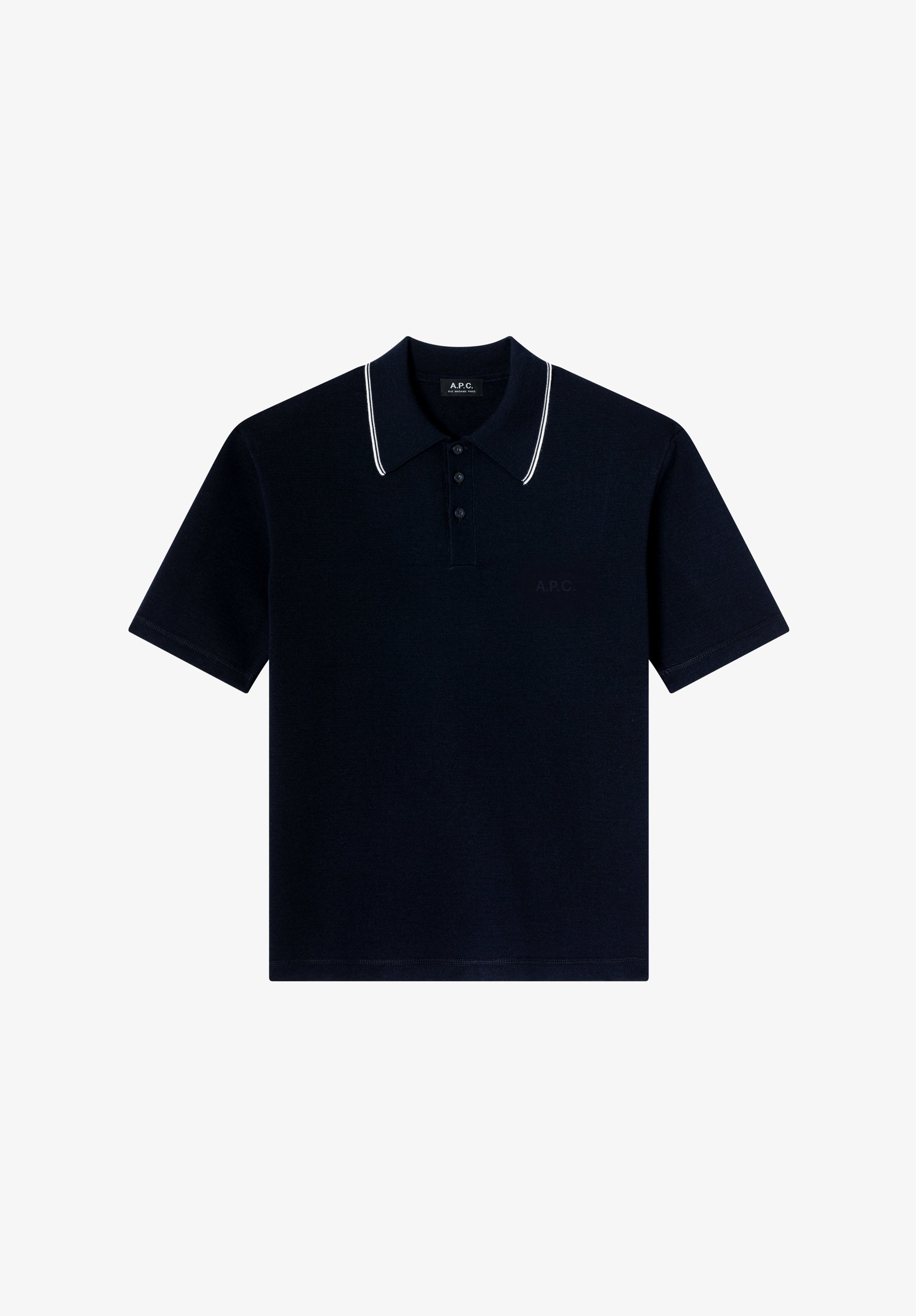 A.P.C. Polohemd Paspelkragen Poloshirt Marineblau M