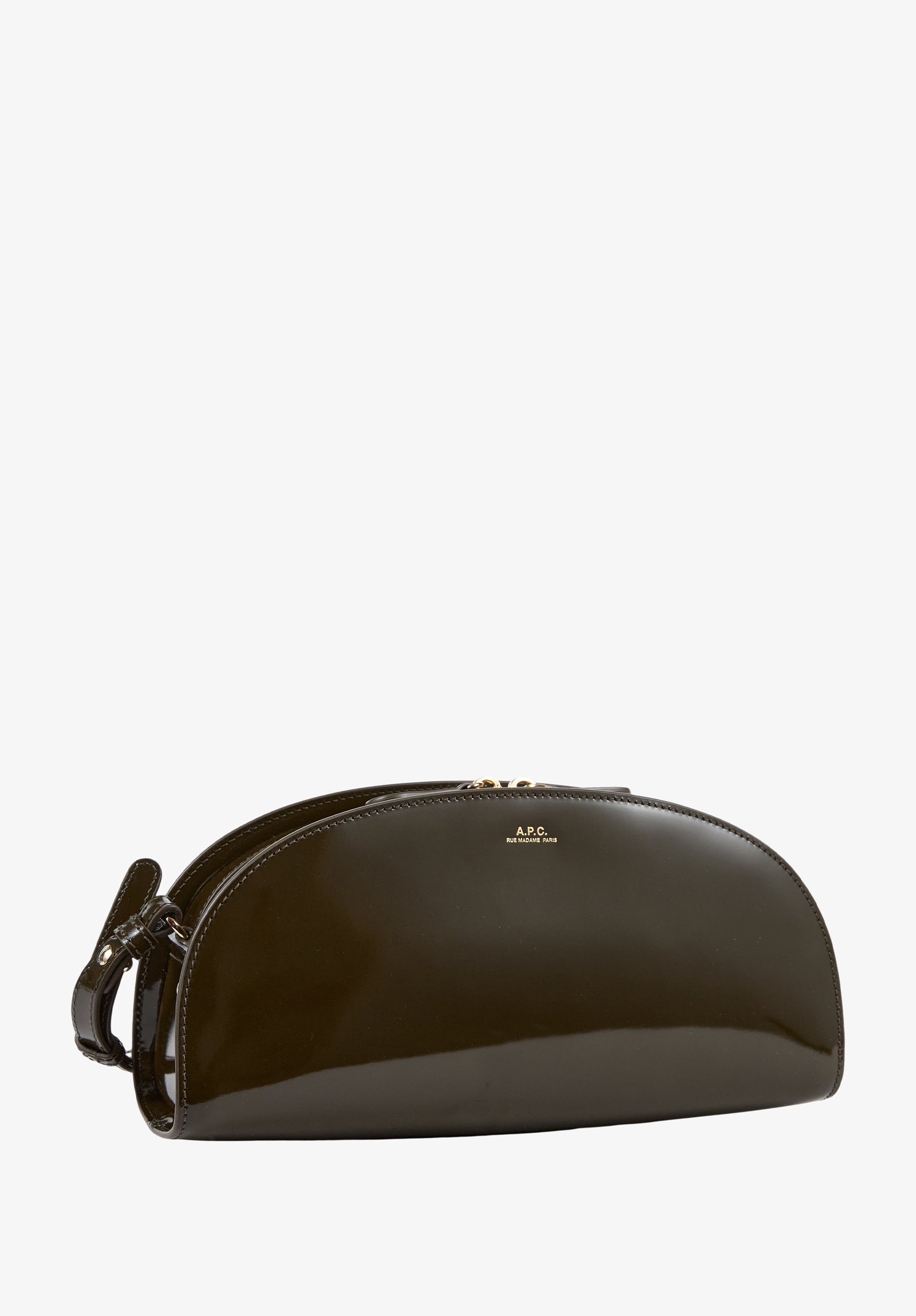 A.P.C. Demi-Lune Shoulder Tasche TU Schwarz Leder