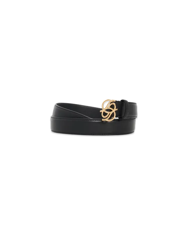 Drôle De Monsieur Ceinture Monogramme Gürtel Schwarz Leder
