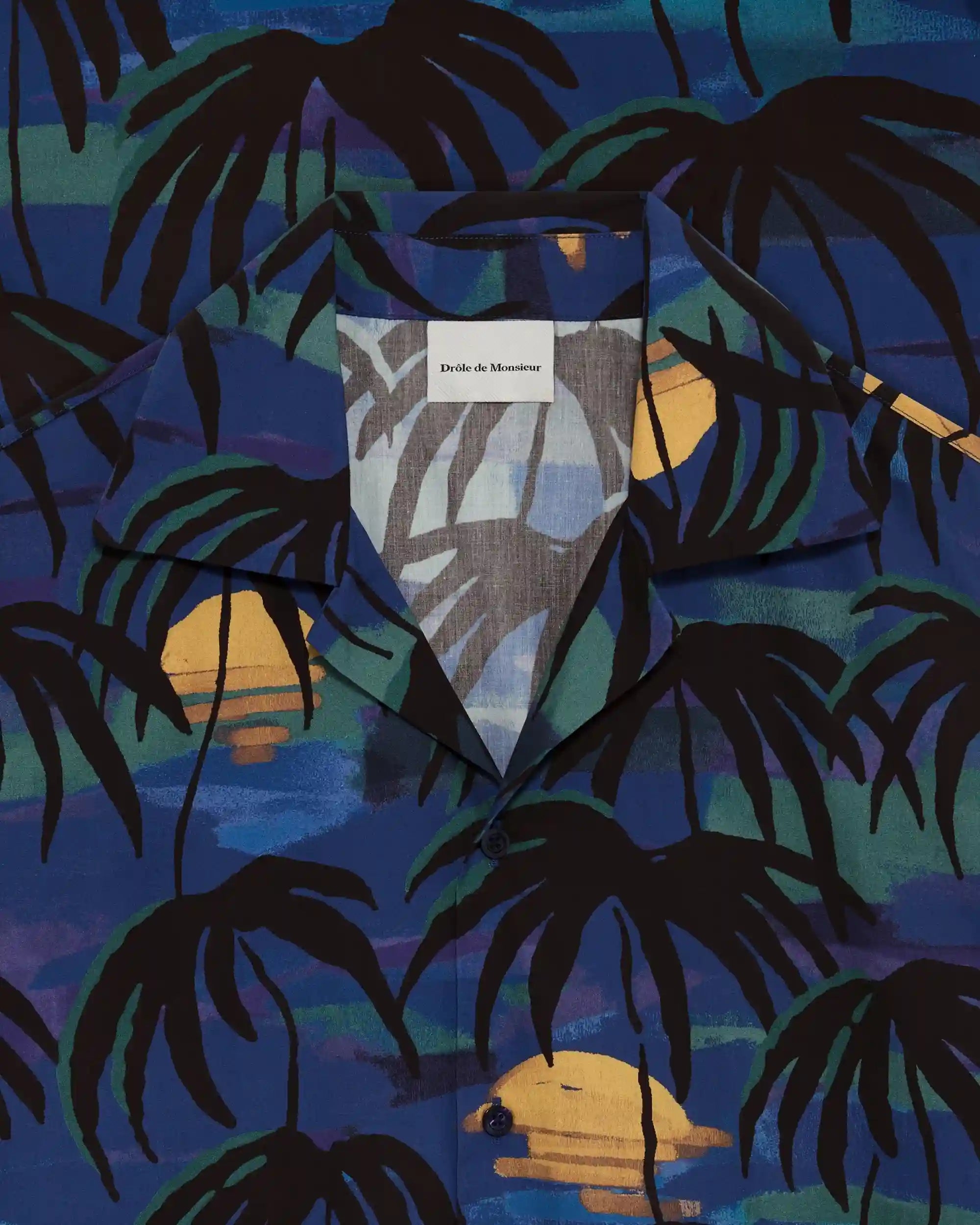 Drôle De Monsieur Chemise Palmiers Hemd navy Baumwolle