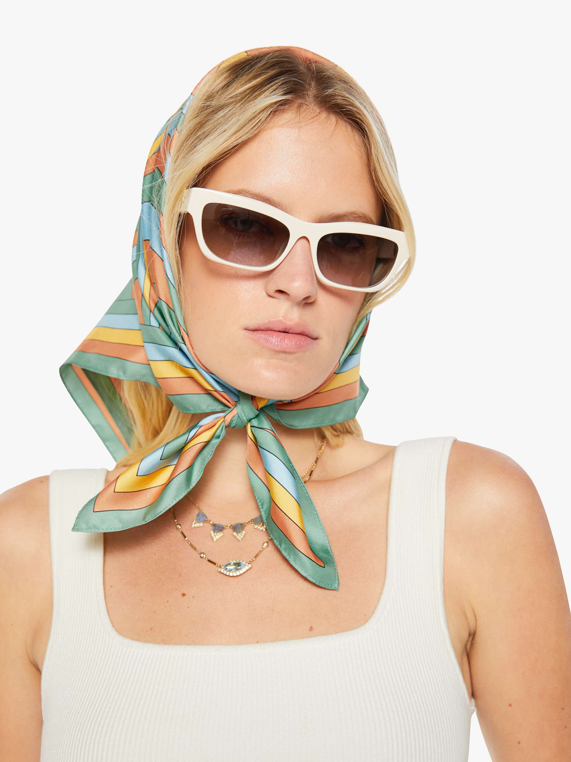Mother The Scarf It Down Seidentuch Sun Baked Pastell