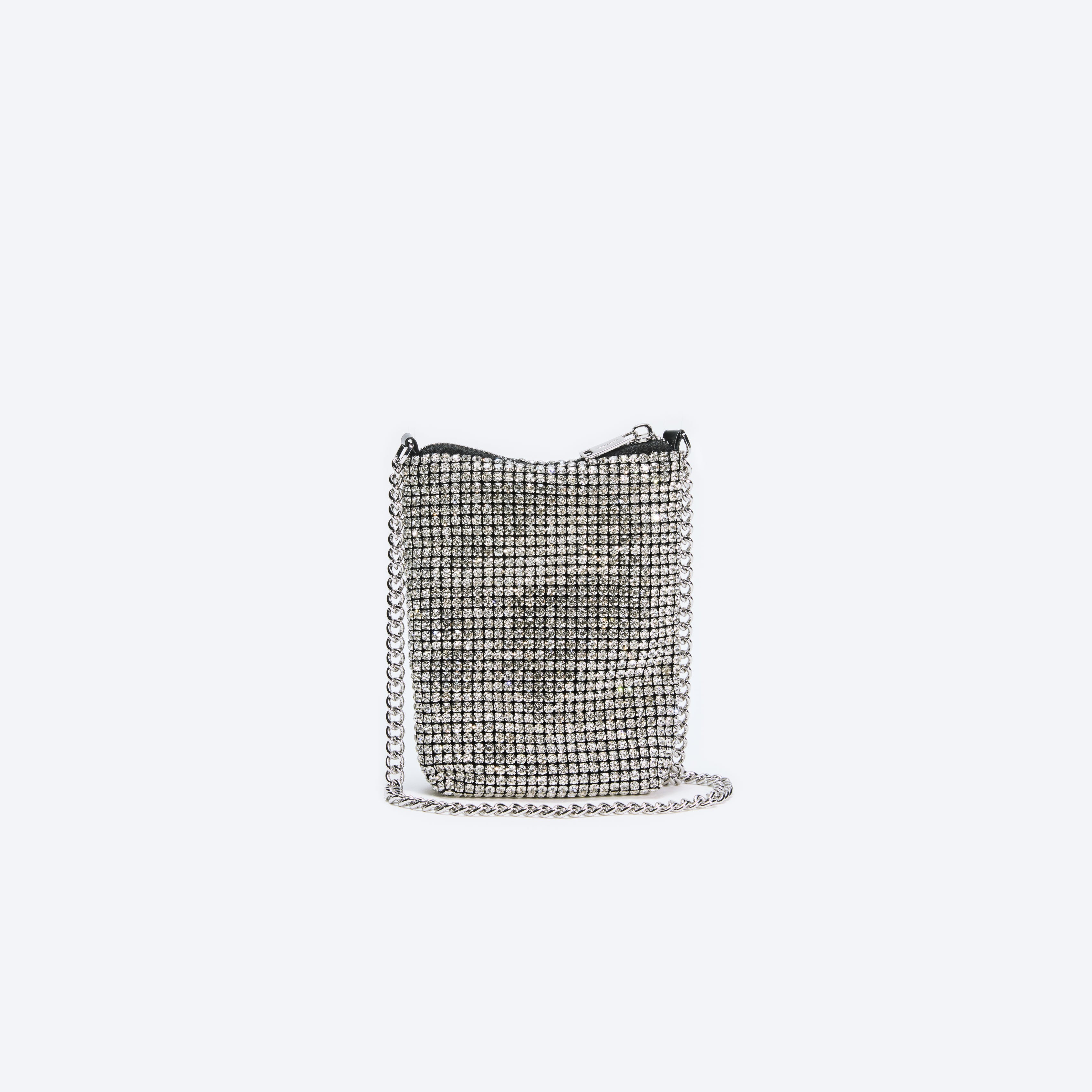 Self Portrait Handbags SP-Club Micro Handtasche Silber Strass