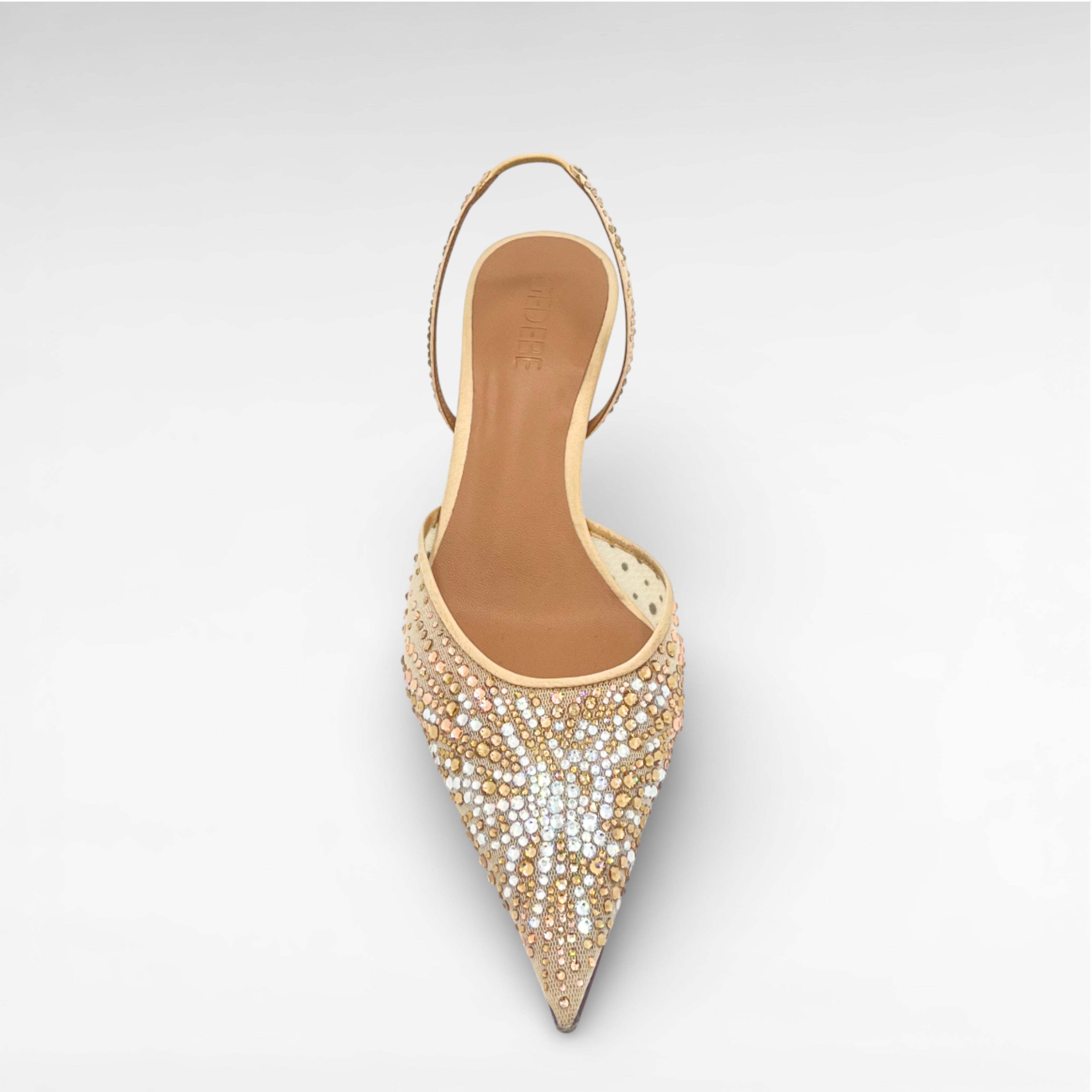 Gedebe Anitta Slingback Pumps Spitz Kristalle