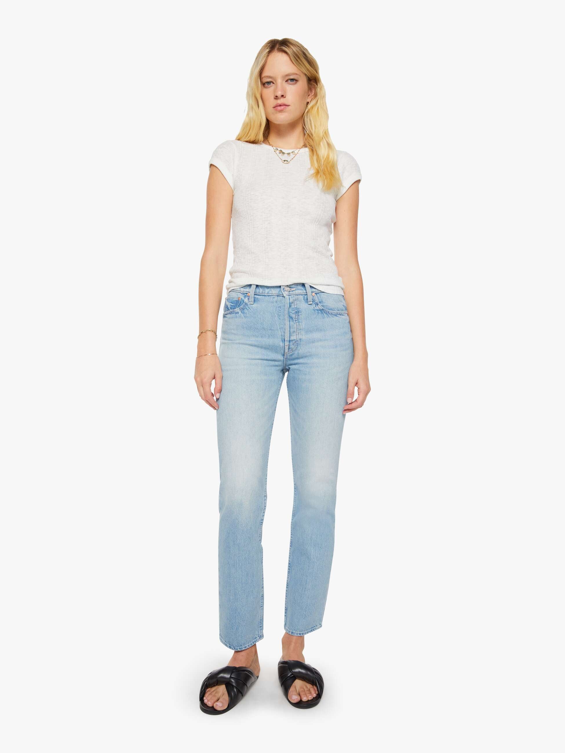 Mother The Tomcat Skimp Jeans Head Rush Hellblau Straight