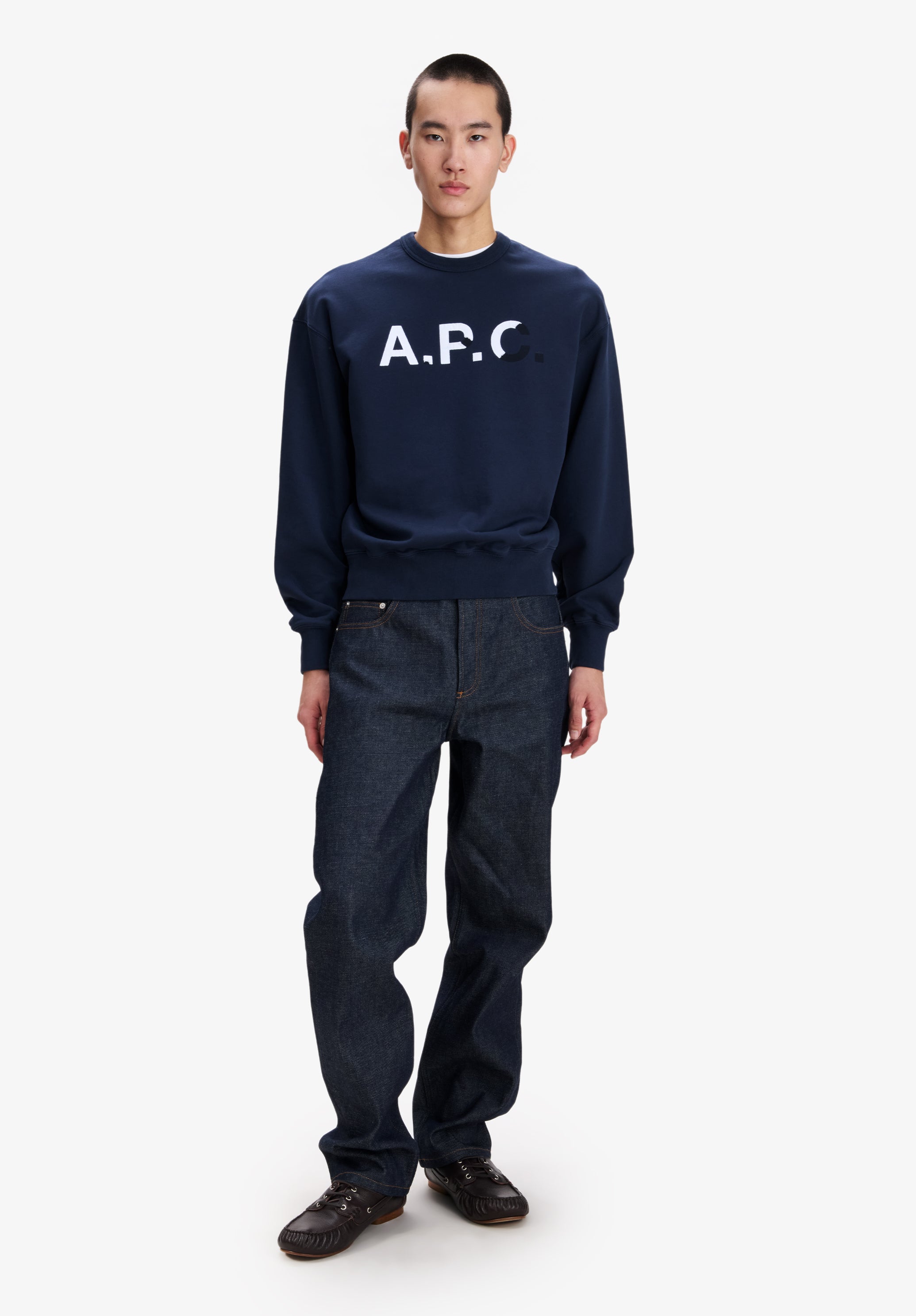 A.P.C. Sweatshirts Sweatshirt Marineblau M Baumwolle