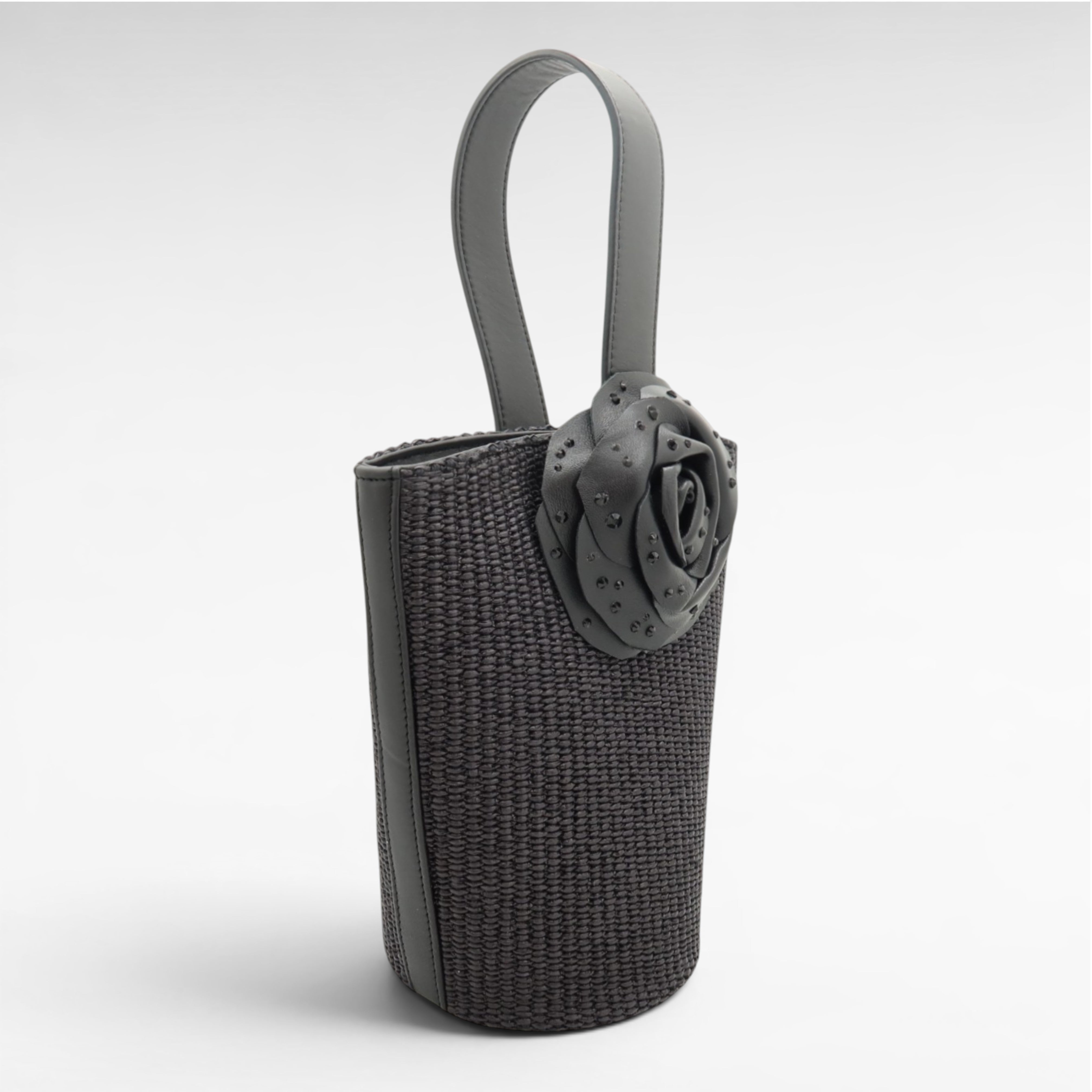 Gedebe Paloma Beuteltasche Raffia Leder 15x24