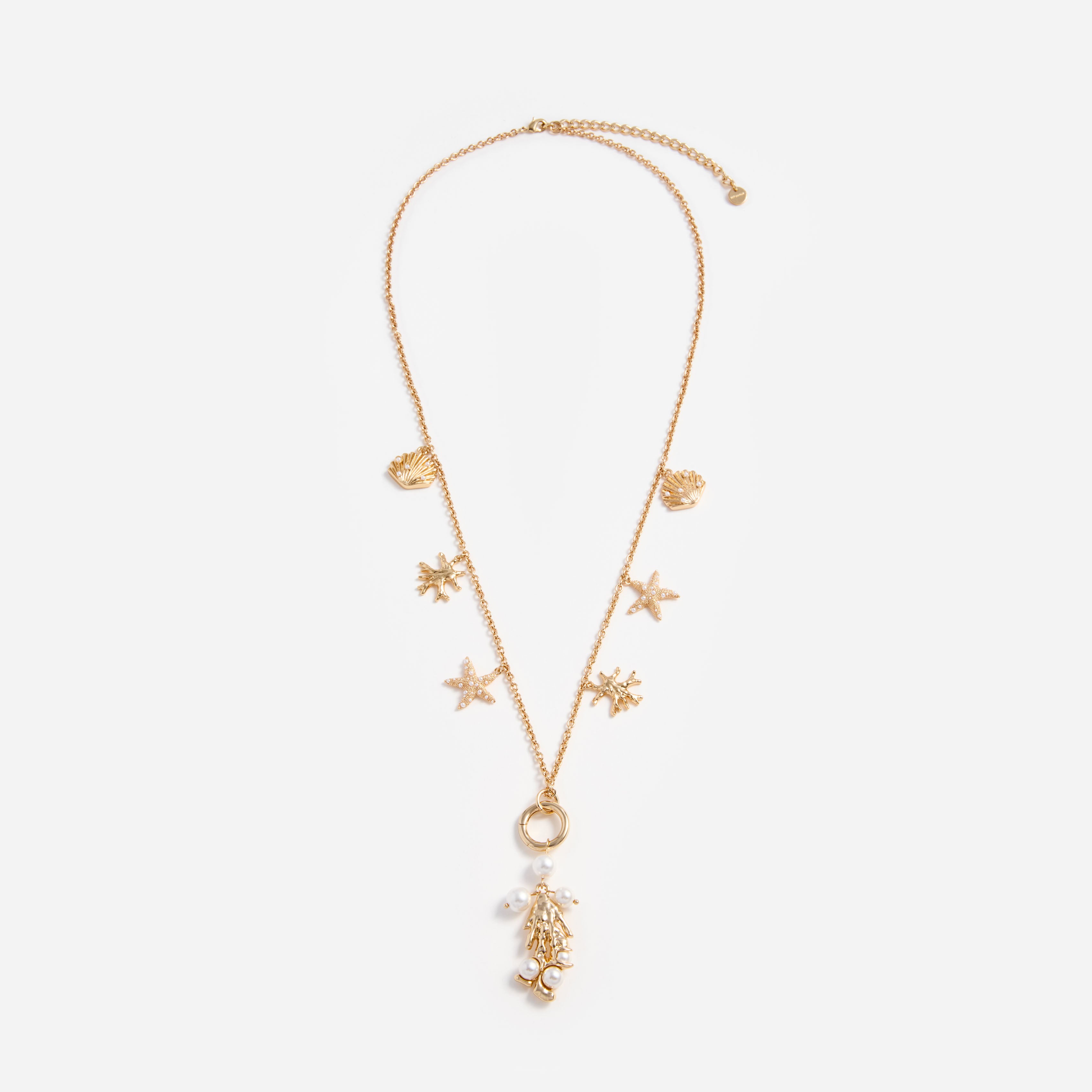 Self Portrait Coral Charm Halskette Gold verstellbar