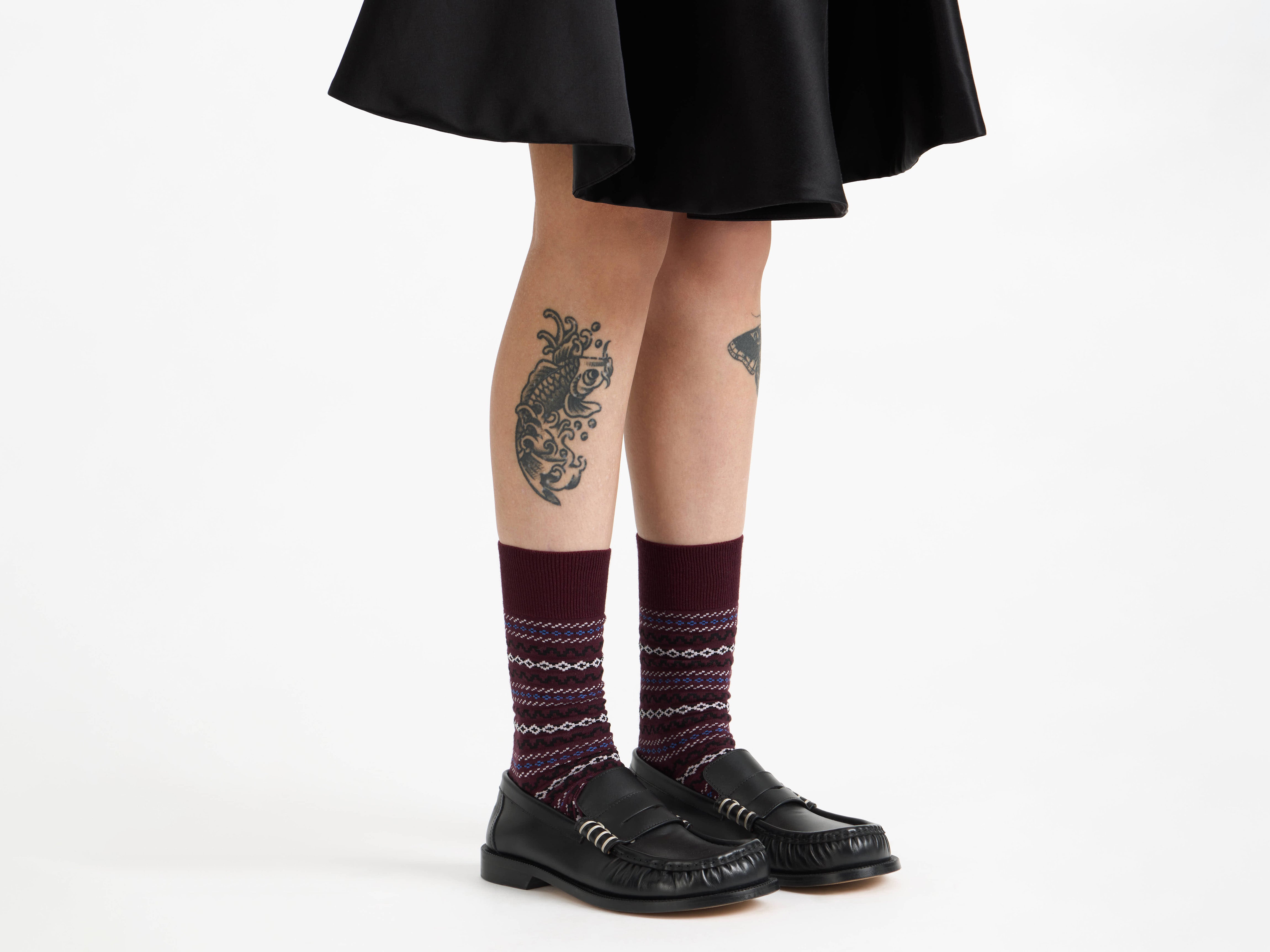 J.W.Anderson Fairisle Socken Schwarz Jacquard