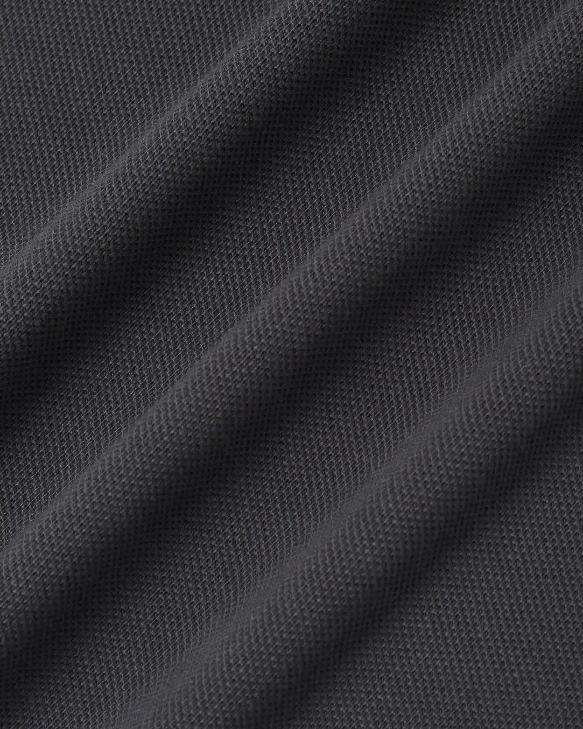 Drôle De Monsieur Stripes Band Piqué Shirt Dunkelgrau Baumwolle