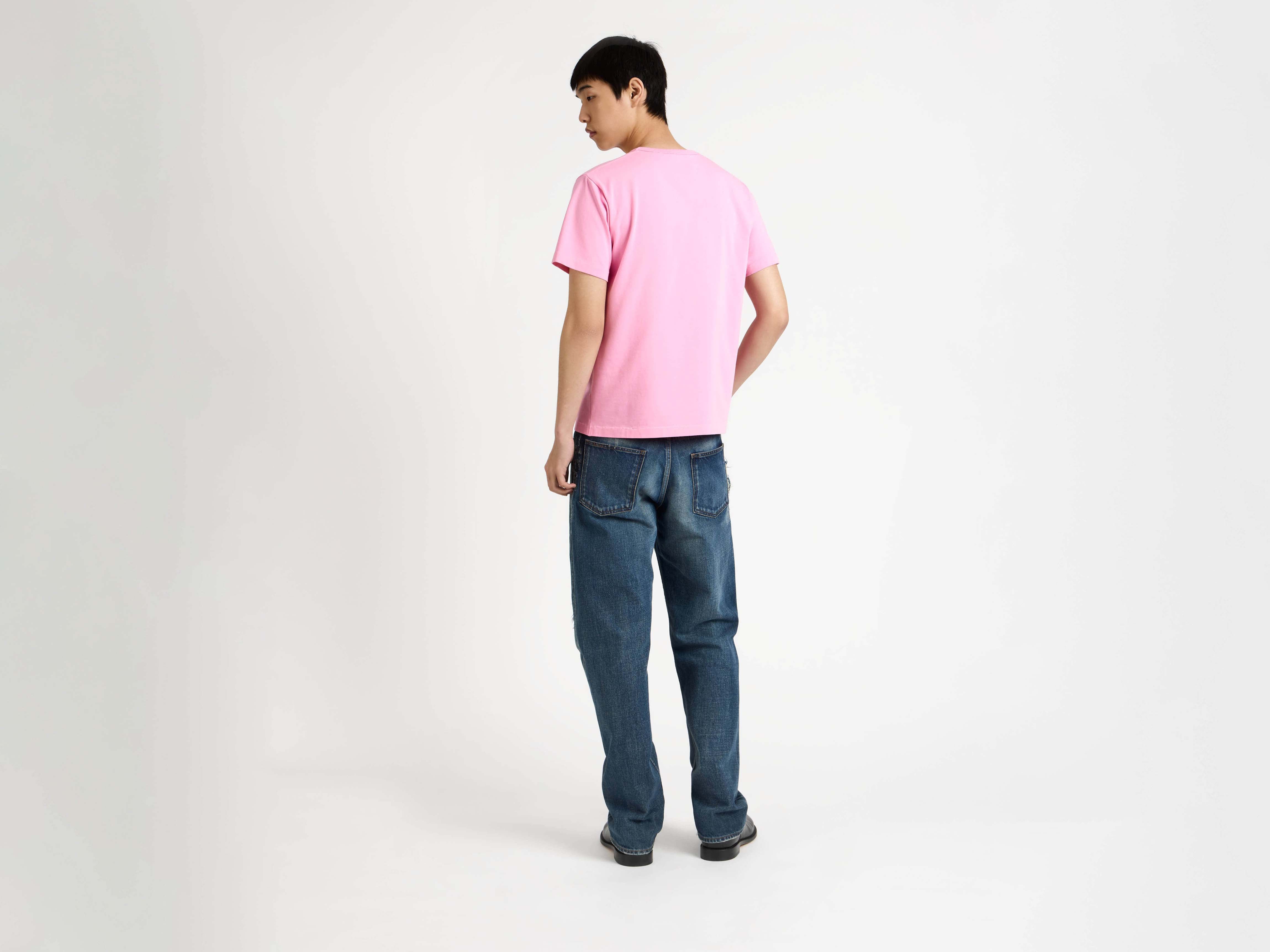 J.W.Anderson Ribbon Anchor T-Shirt Herren Pink Jersey Stickerei