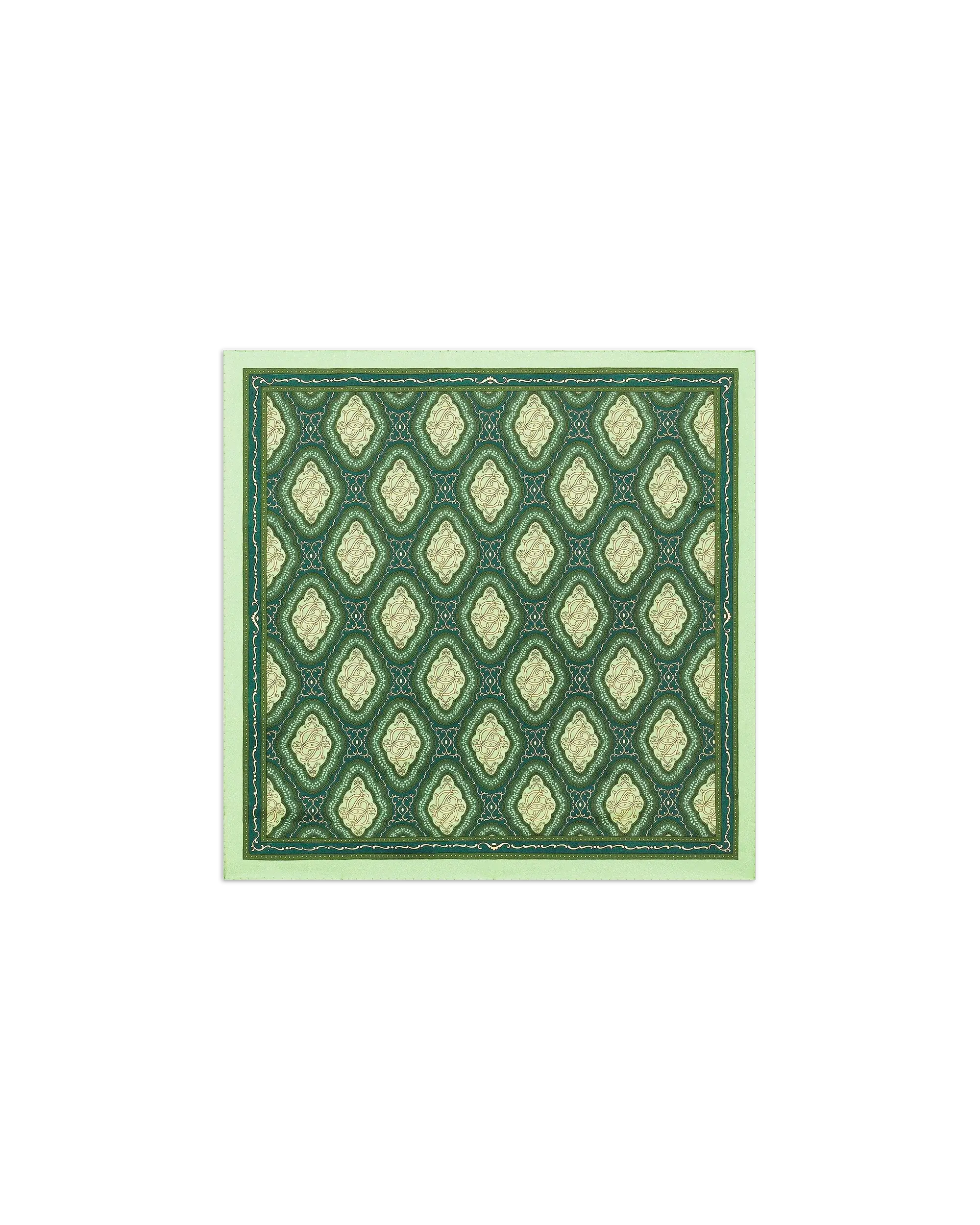 Drôle De Monsieur Le Foulard Soie Seidentuch grün 60x60
