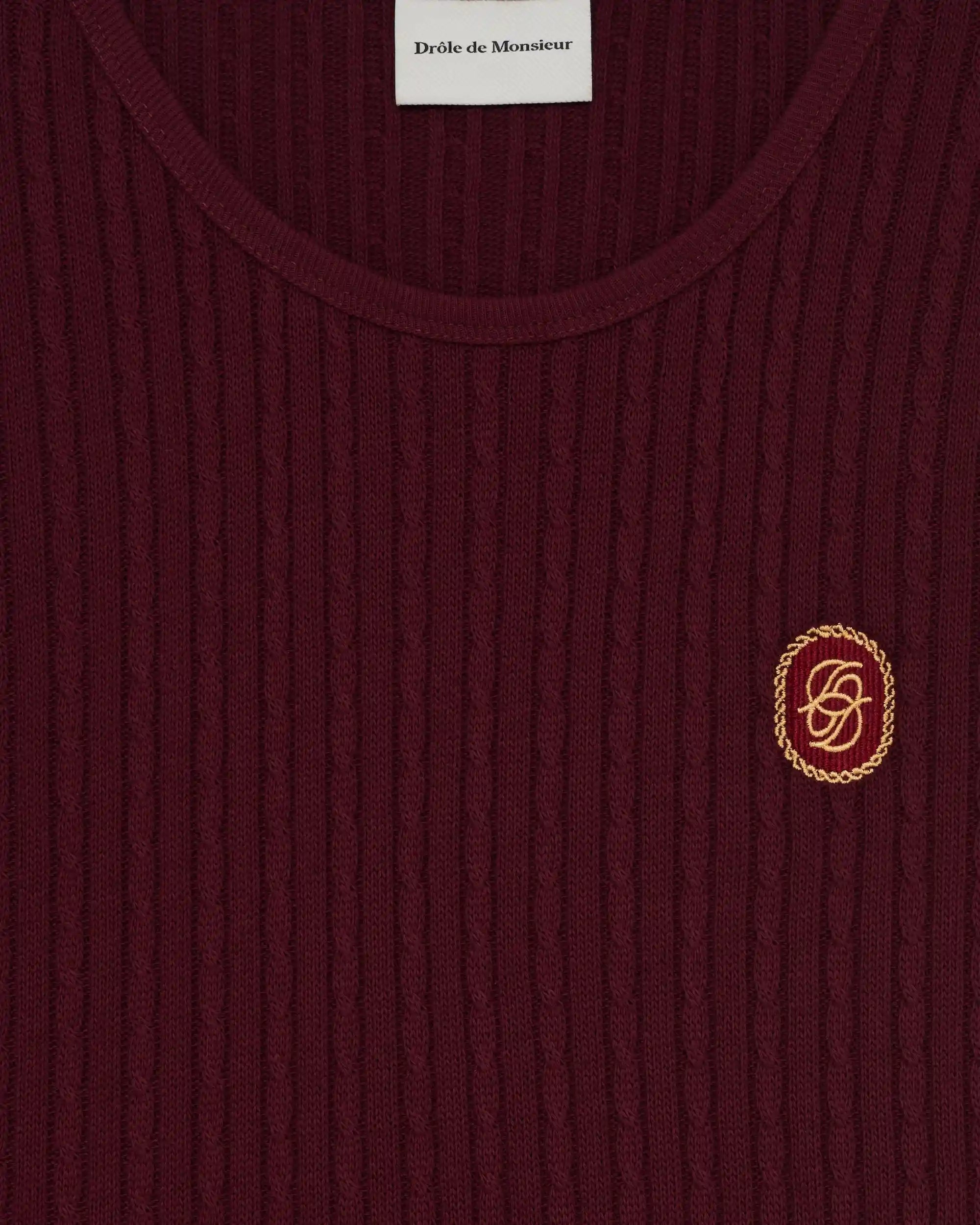 Drôle De Monsieur D Mirror Tank Top Tanktop Burgundy Baumwolle