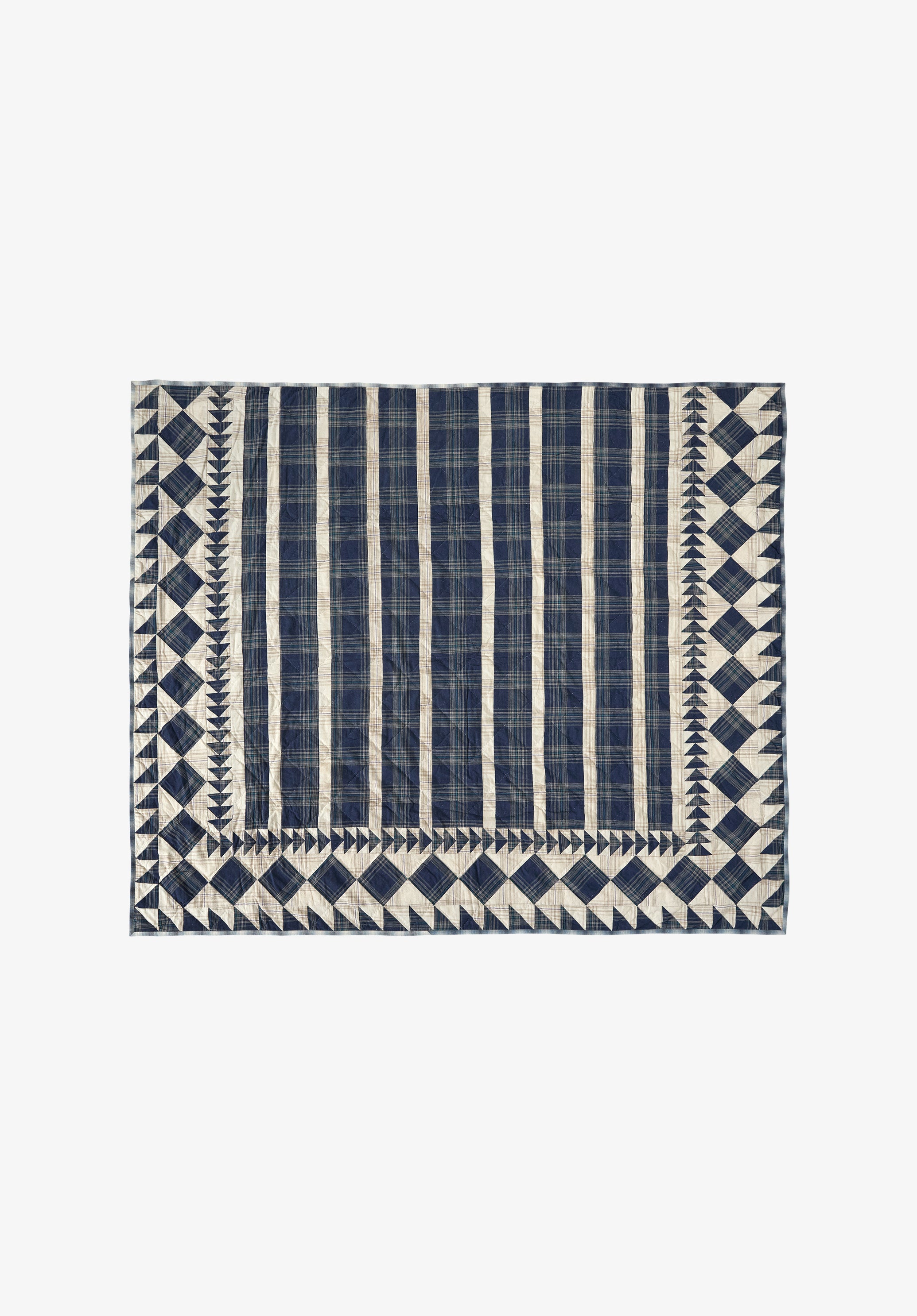 A.P.C. Saint Petersbourg Quilt Patchworkdecke T4 Blau