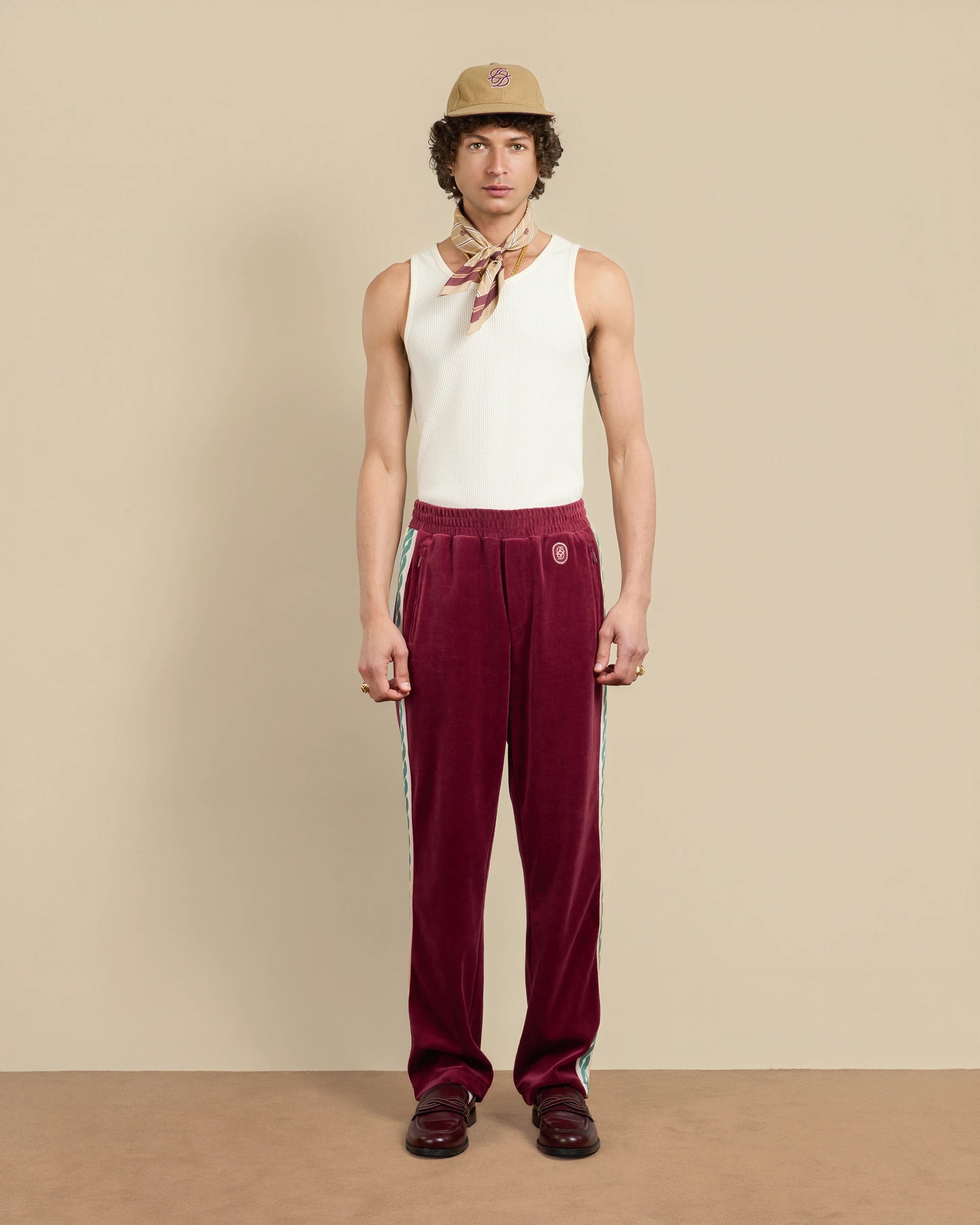 Drôle De Monsieur Tracksuits Le Track Pants Velours Hose Weinrot