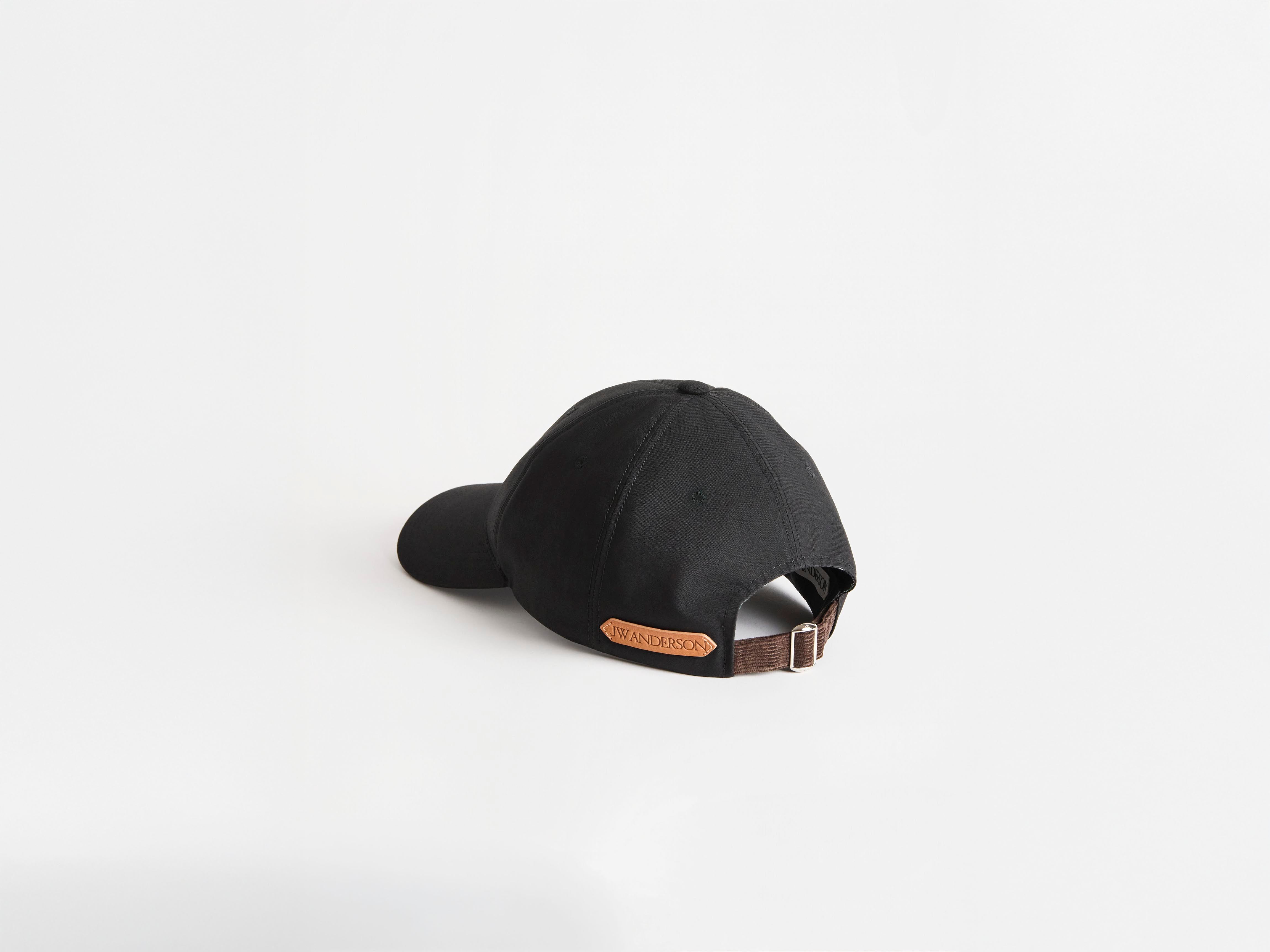 J.W.Anderson Waxed Cotton Baseball Cap Schwarz One Size
