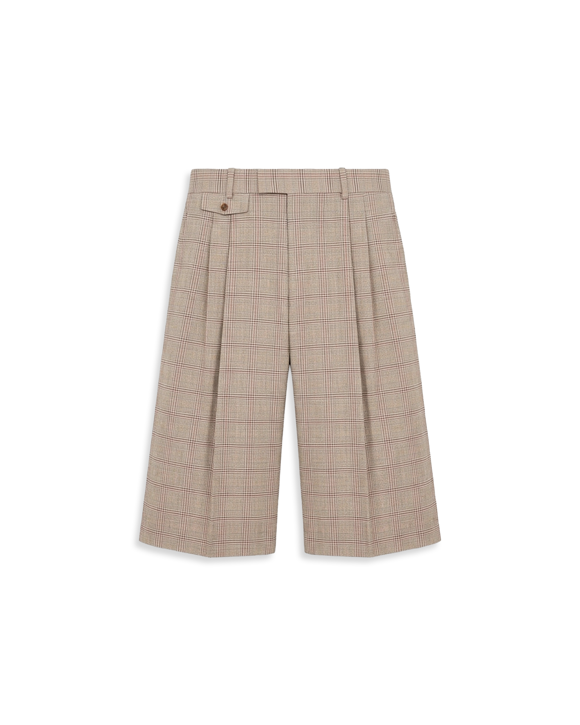 Drôle De Monsieur Short Long à Carreaux Shorts Karo beige
