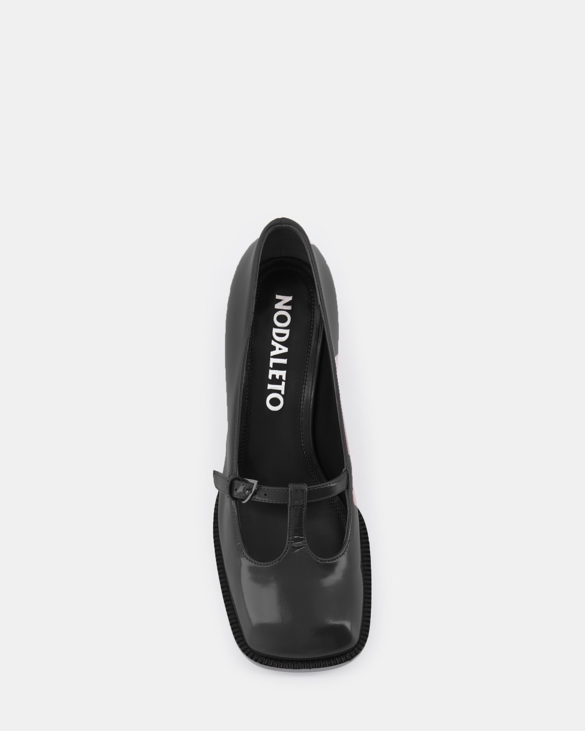 Nodaleto Bulla Bobby 50 Black Glassed Pumps 5cm Leder