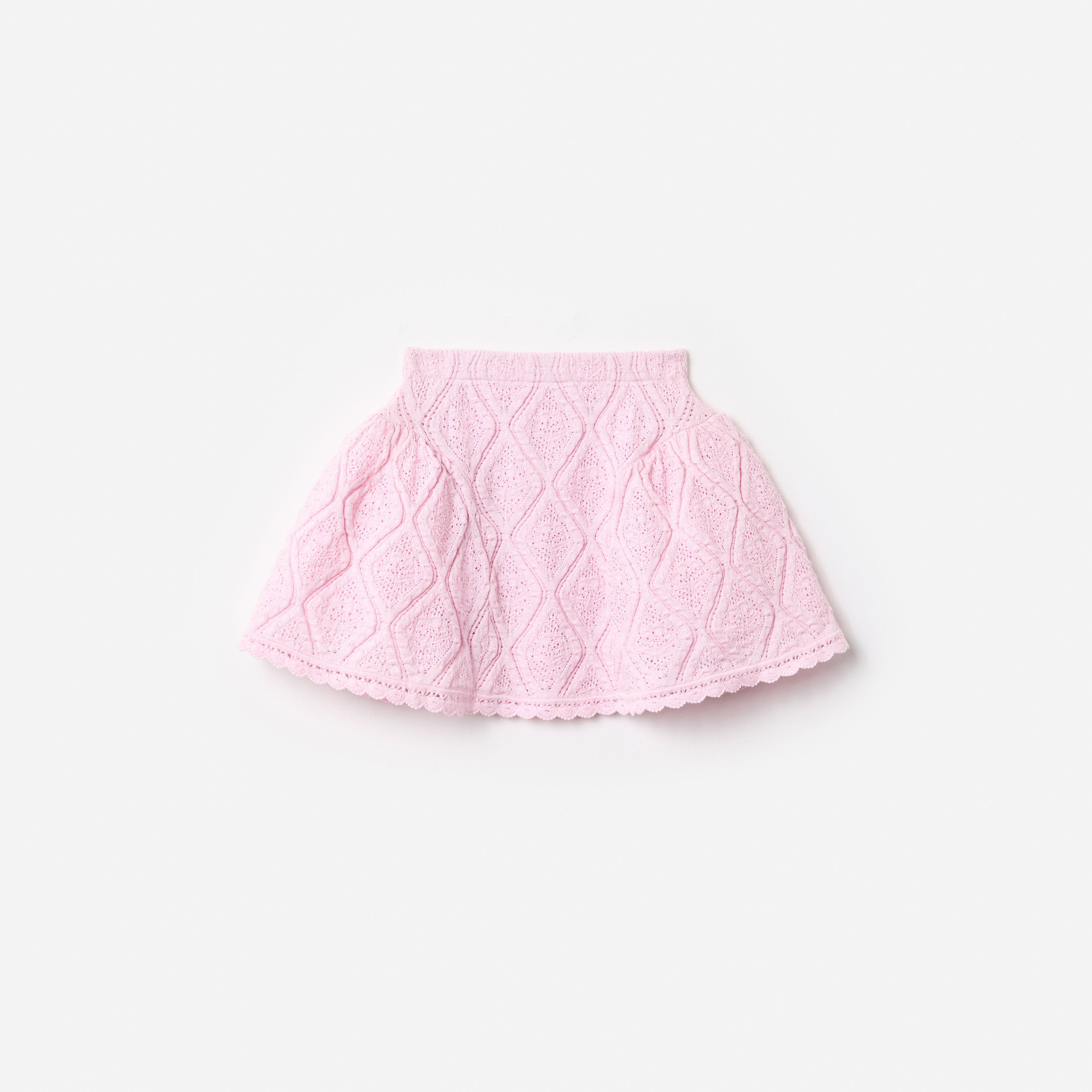 Self Portrait Bottoms Lace Bow Knit Skirt Pink Kinder