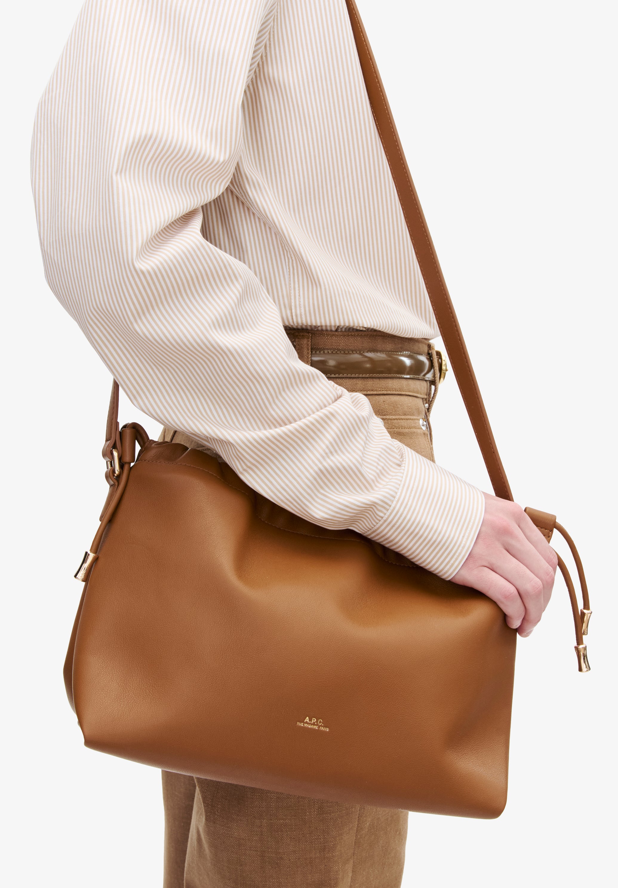 A.P.C. Ninon Tasche Umhängetasche TU Braun Glattlederoptik