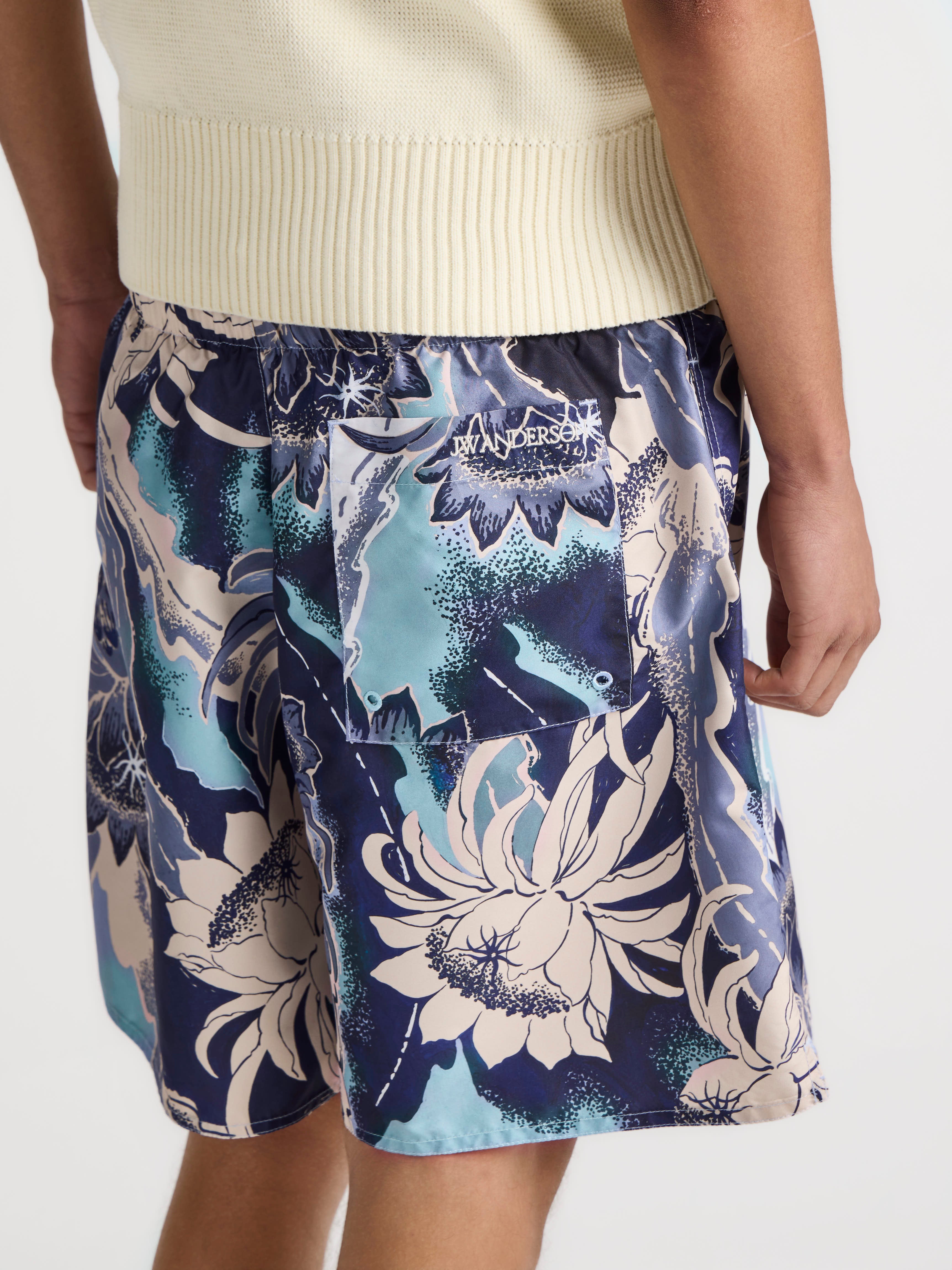 J.W.Anderson Swim Hawaiian Shorts Badehose Saphir Floral