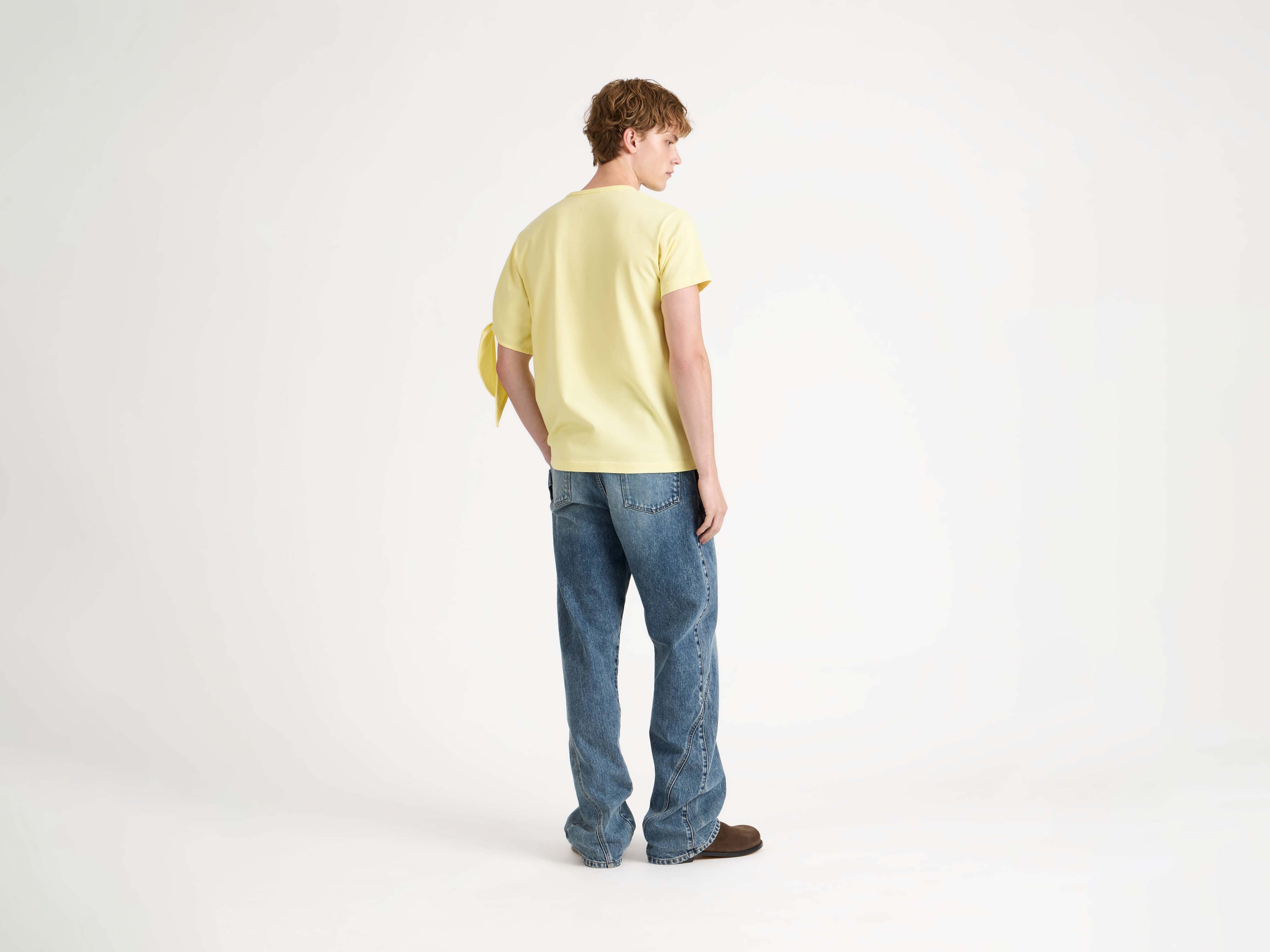 J.W.Anderson Knotted Sleeve T-Shirt Gelb Herren Jersey