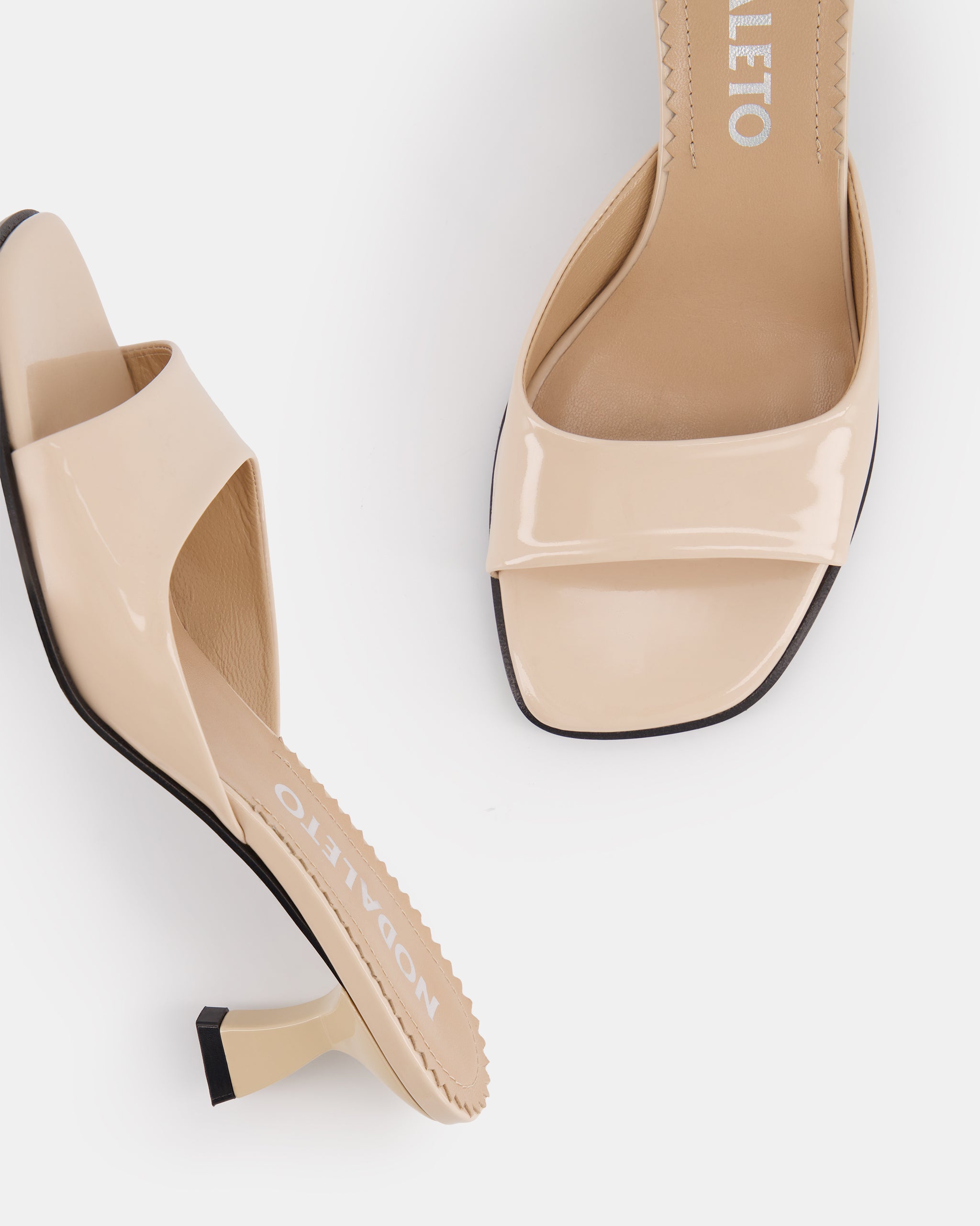 Nodaleto Dona Reese Mules Moonlight Patent 50mm